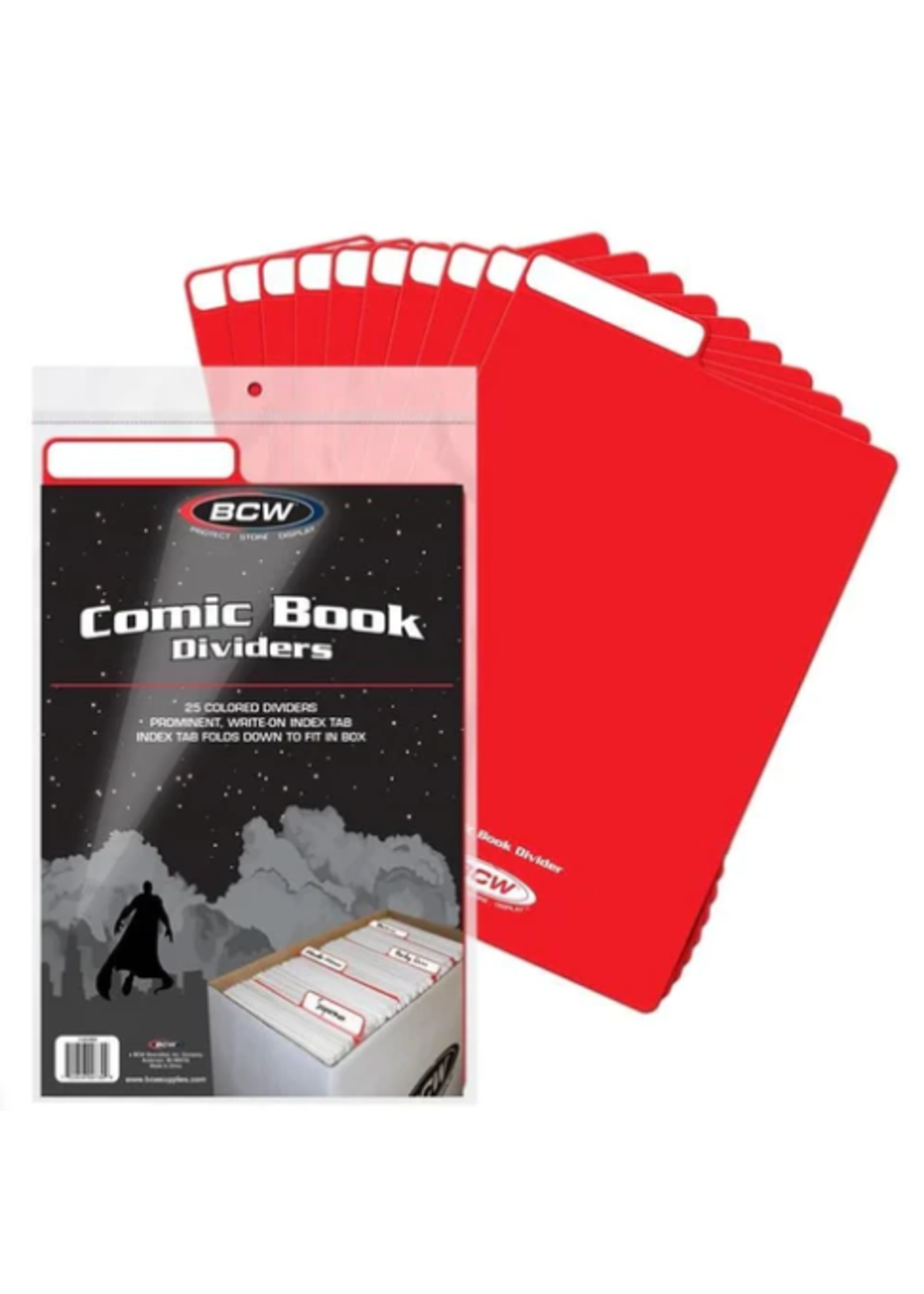 . BCW COMIC BOOK DIVIDERS RED