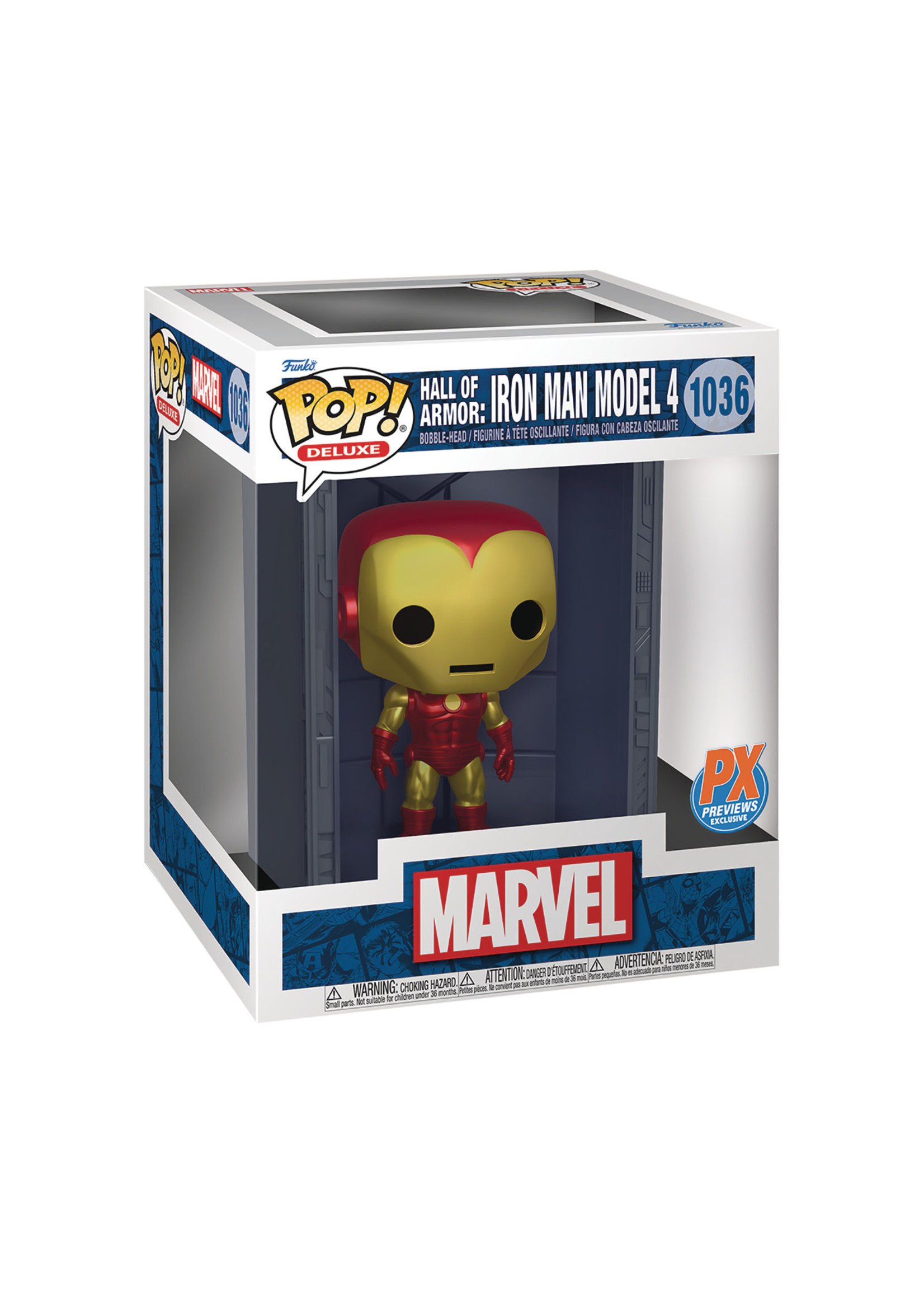 POP DELUXE MARVEL HALL OF ARMOR IRON MAN MDL4 PX VIN FIG