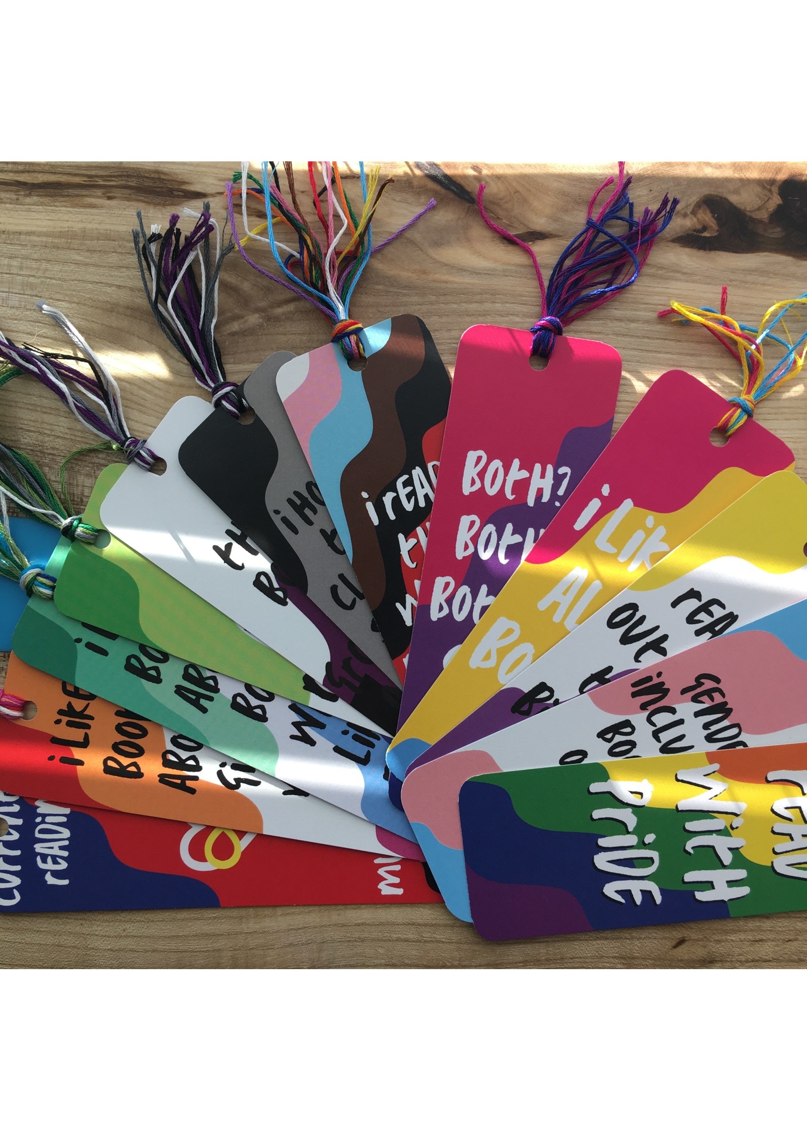 QUEER QUALITY SWAG QQS PRIDE BOOKMARKS (w/ tassles)