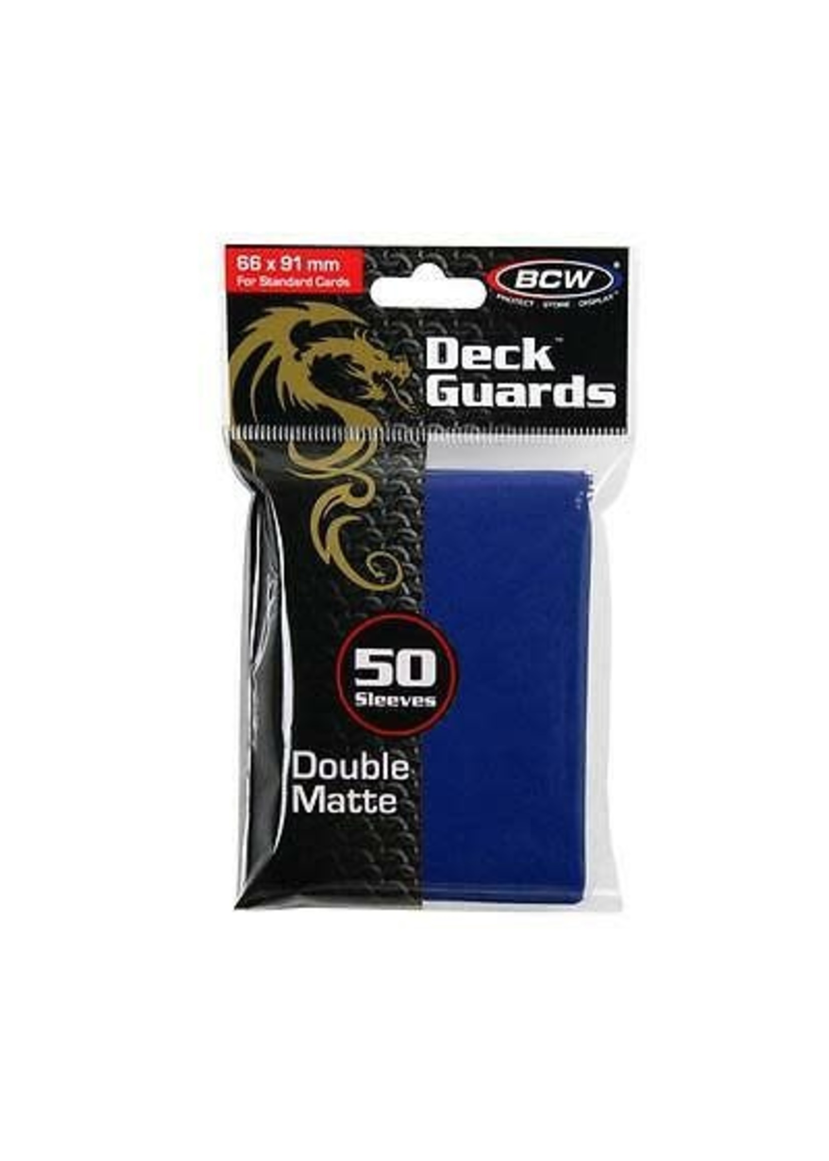 . BCW 50 CARD DECK GUARD SLEEVES BLUE