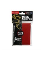 . BCW 50 CARD DECK GUARD SLEEVES RED