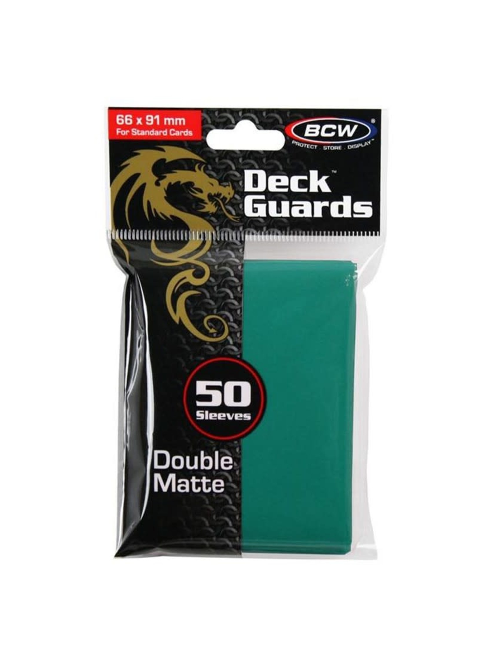 . BCW 50 CARD DECK GUARD SLEEVES TEAL