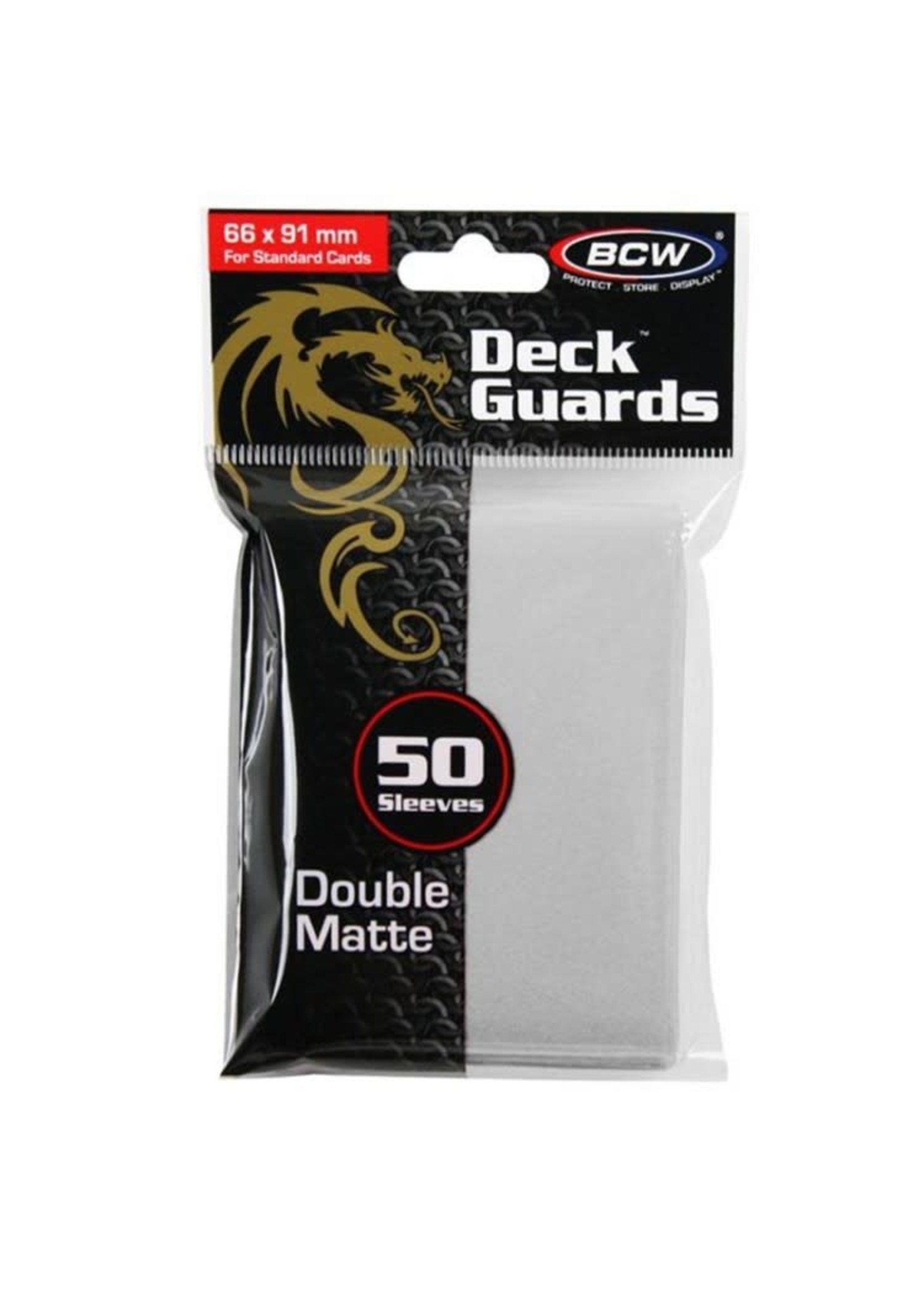 . BCW 50 CARD DECK GUARD SLEEVES WHITE