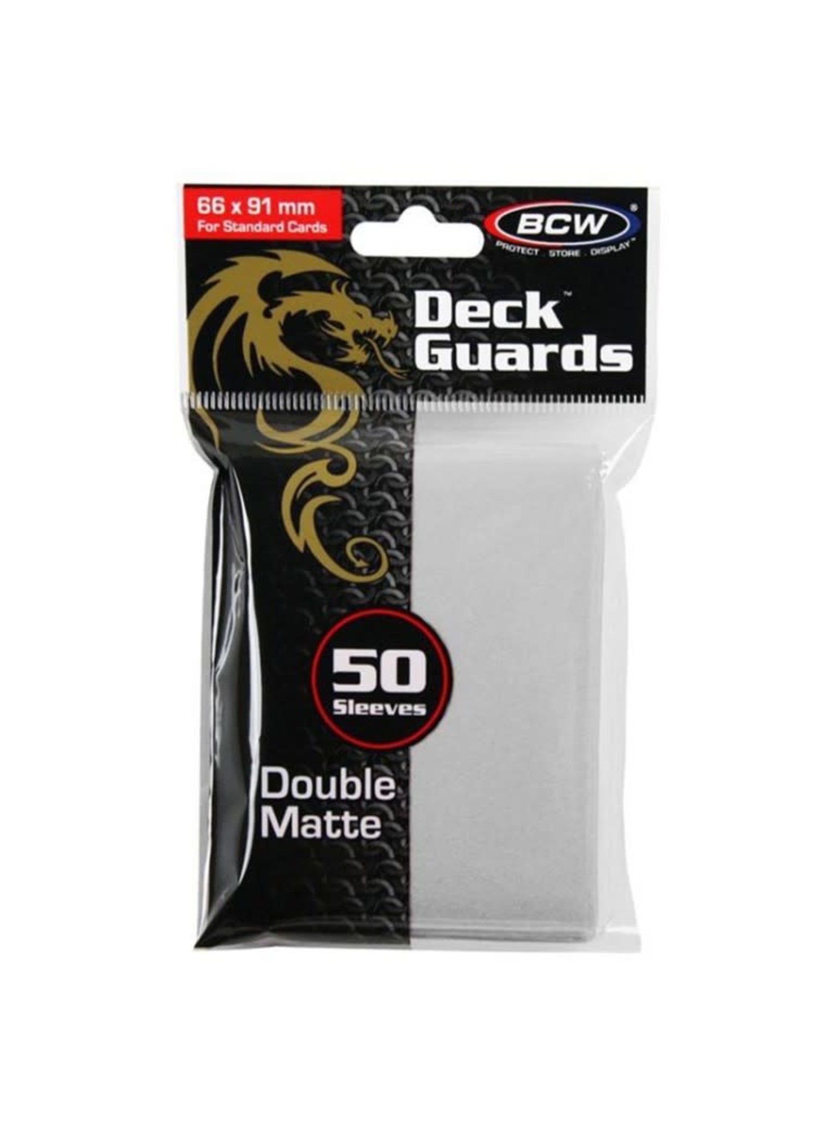 BCW BCW 50 CARD DECK GUARD SLEEVES WHITE