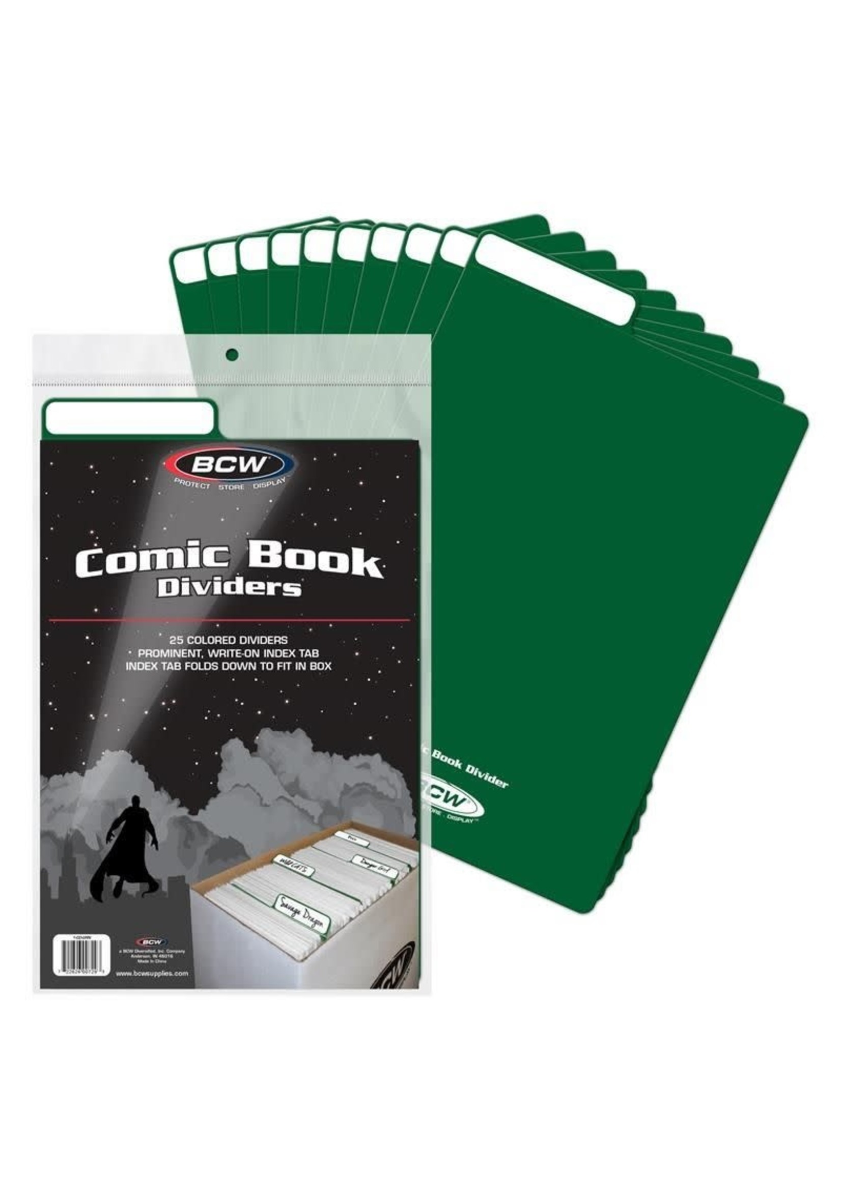 . BCW COMIC BOOK DIVIDERS GREEN