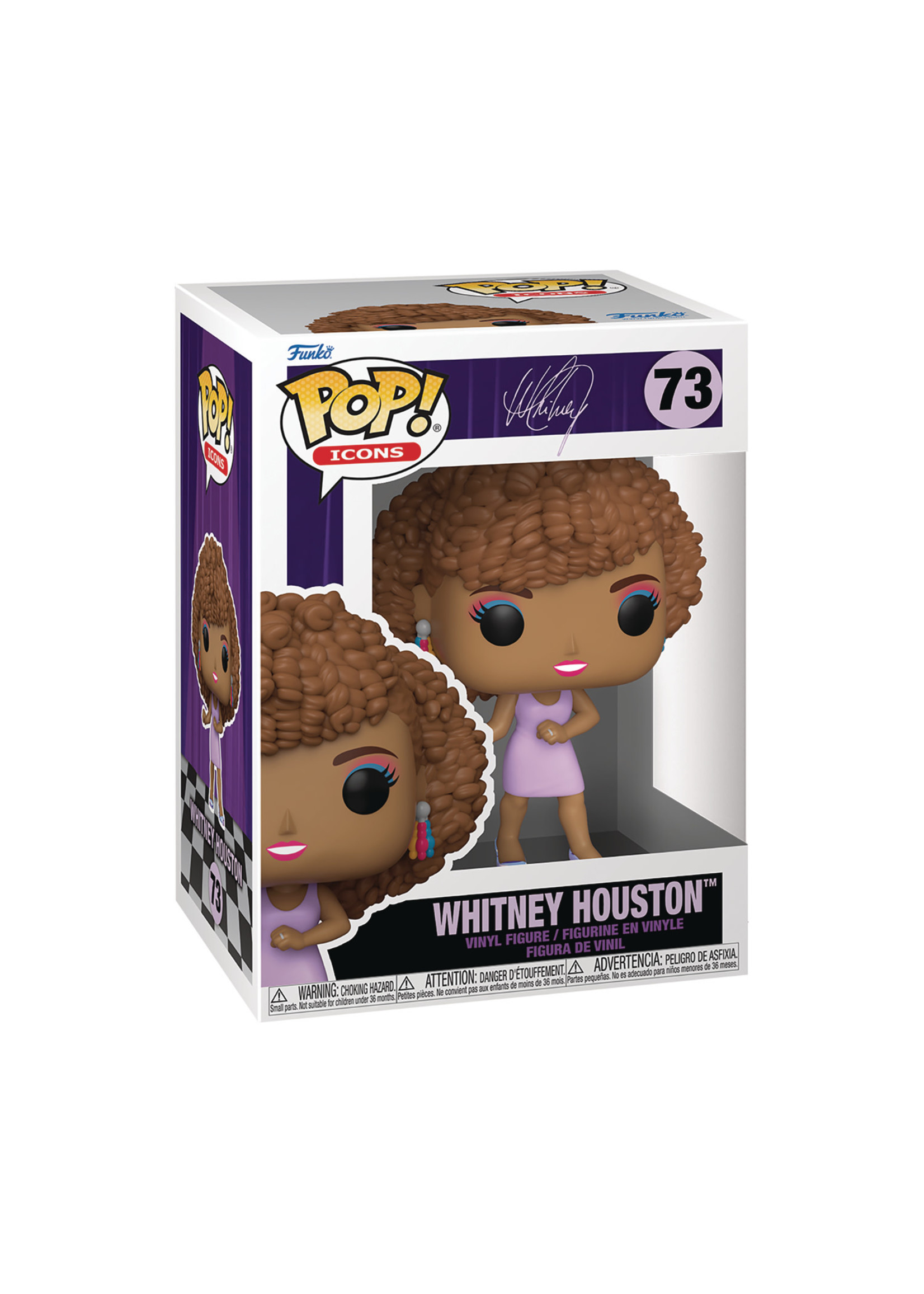 FUNKO POP ICONS WHITNEY HOUSTON I WANNA DANCE W/ SMDBDY VIN FIG