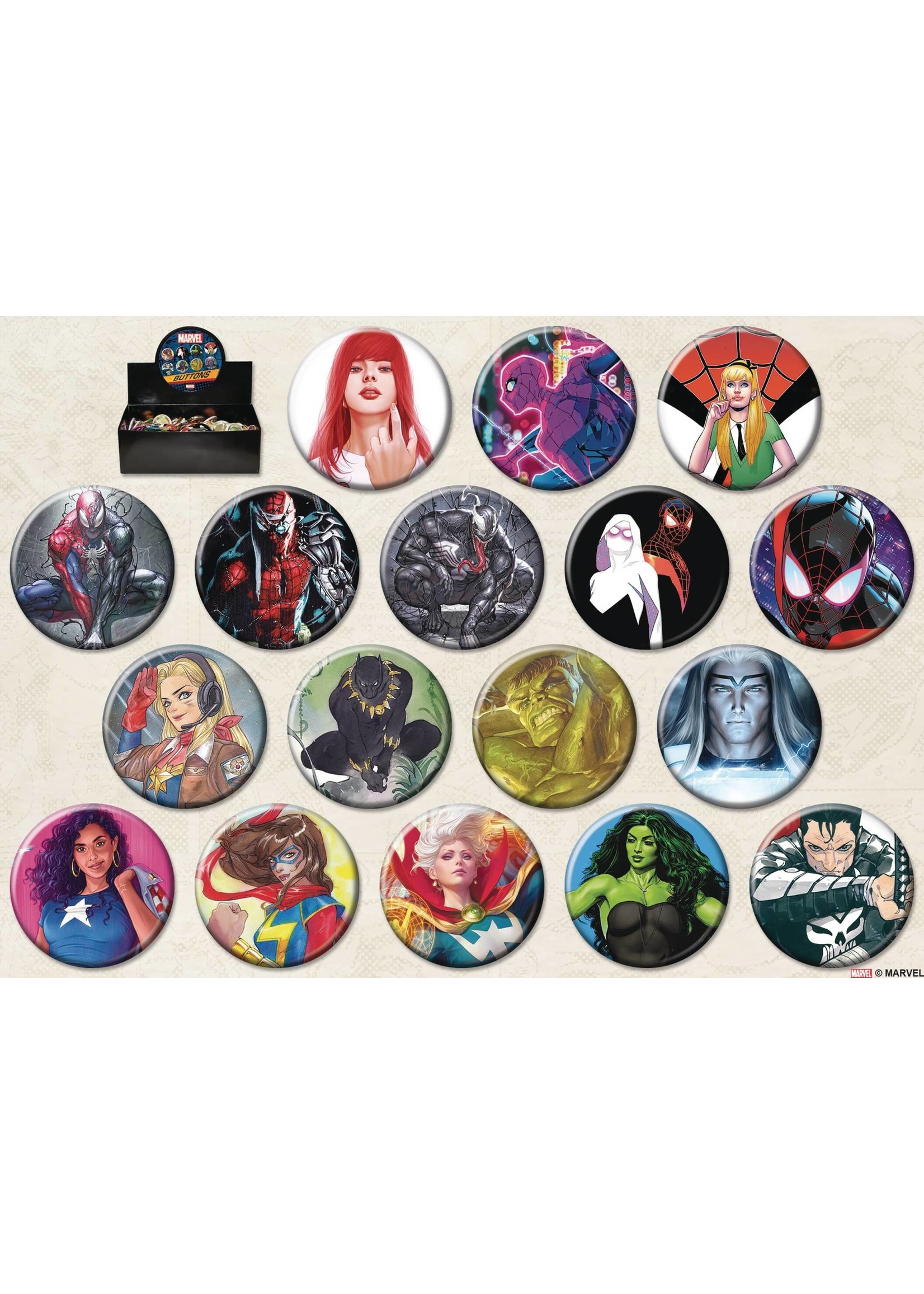 MARVEL COMICS COVERS BUTTONS