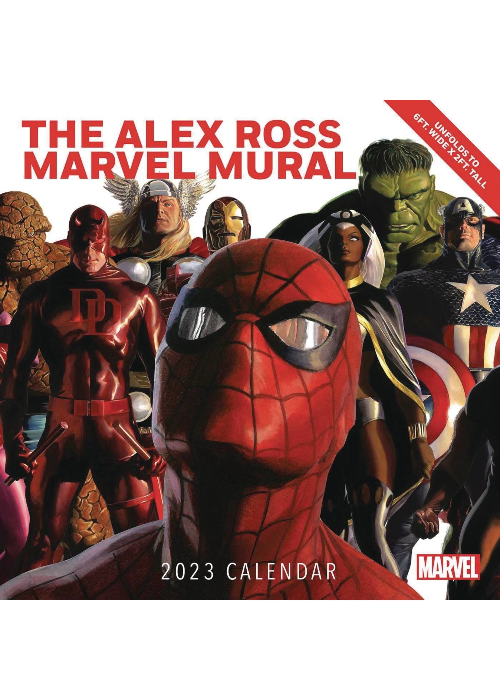 ALEX ROSS MARVEL MURAL 2023 OVERSIZED WALL CALENDAR