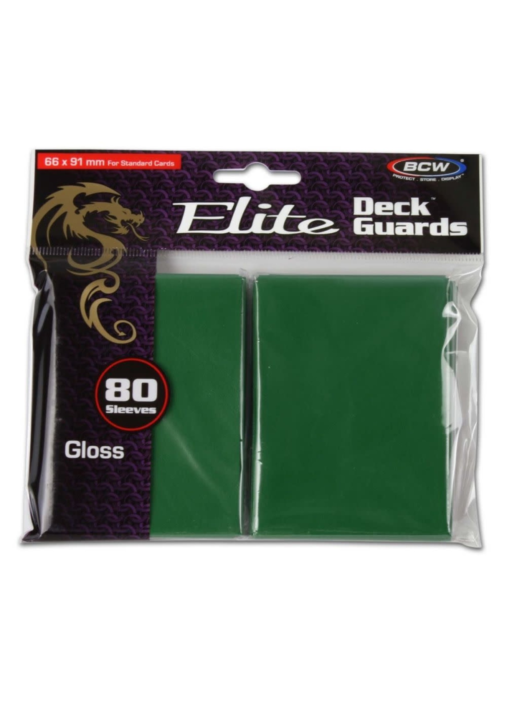 . BCW 80 CARD ELITE DECK GUARD GREEN