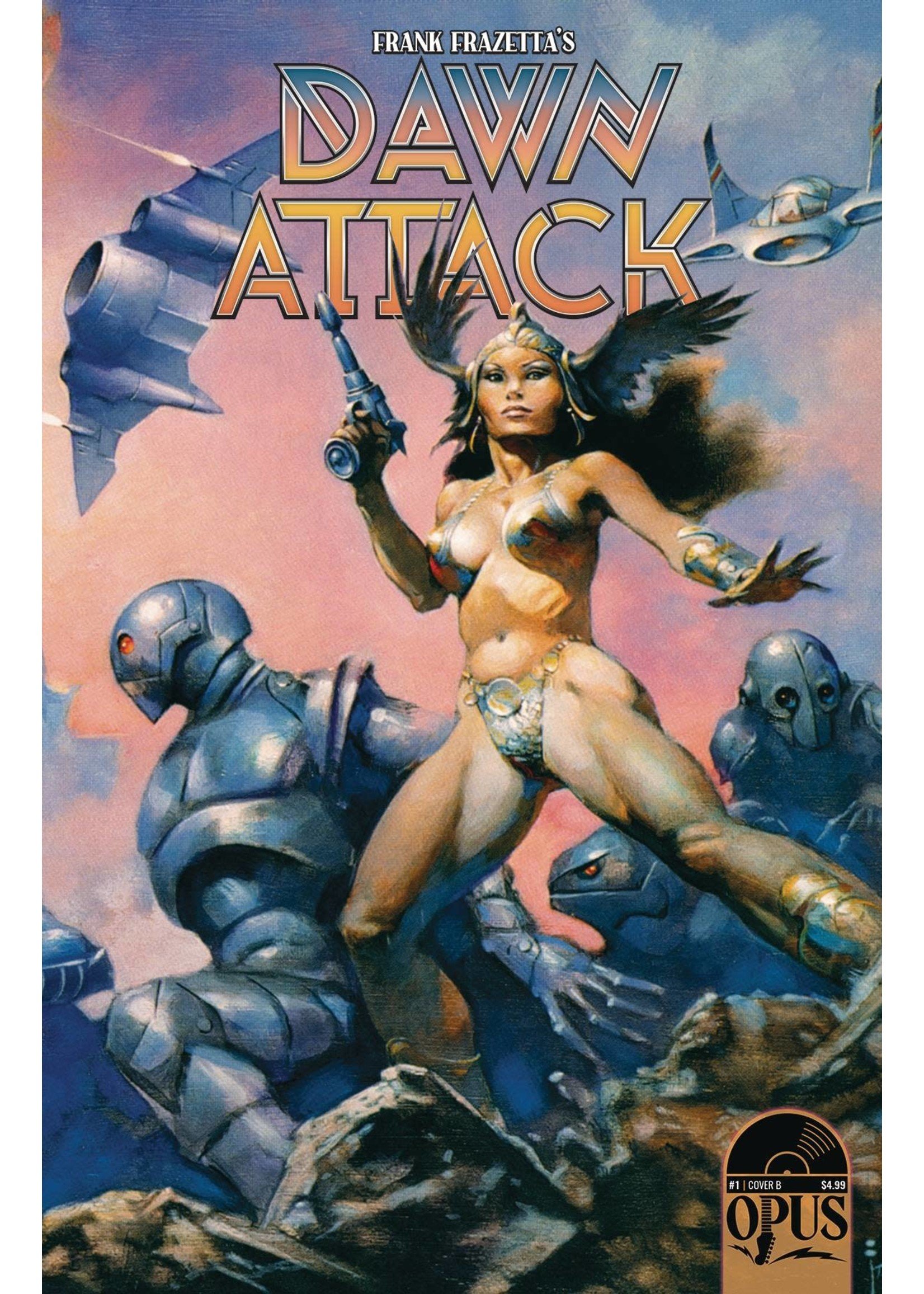 OPUS COMICS FRANK FRAZETTAS DAWN ATTACK #1 (OF 5) CVR B FRAZETTA