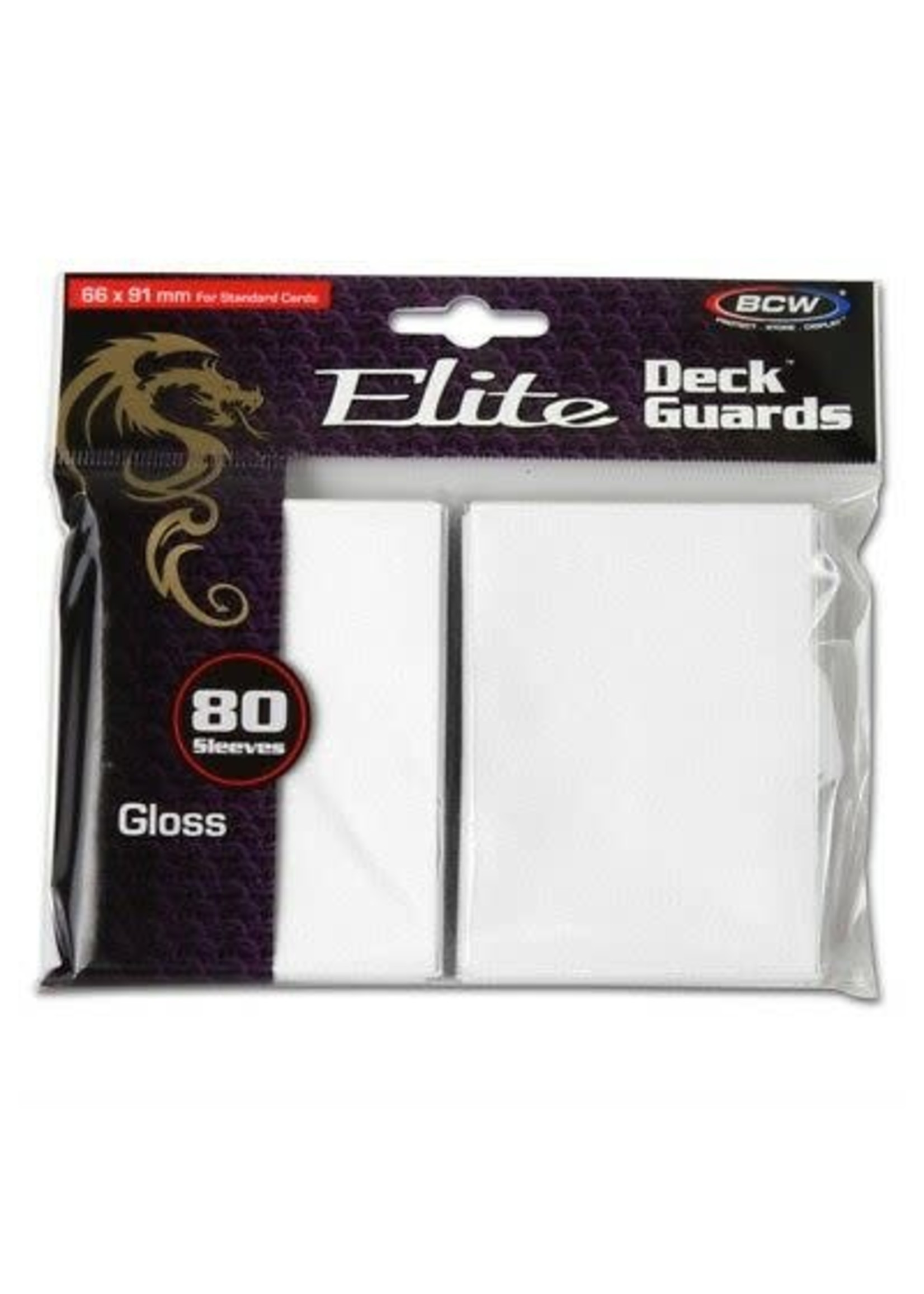 . BCW 80 CARD ELITE DECK GUARD WHITE