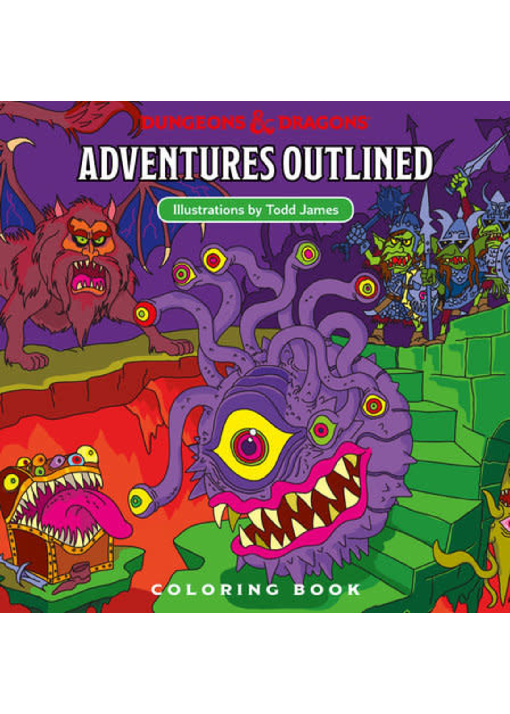D&D ADVENTURES OUTLINED COLORING BOOK