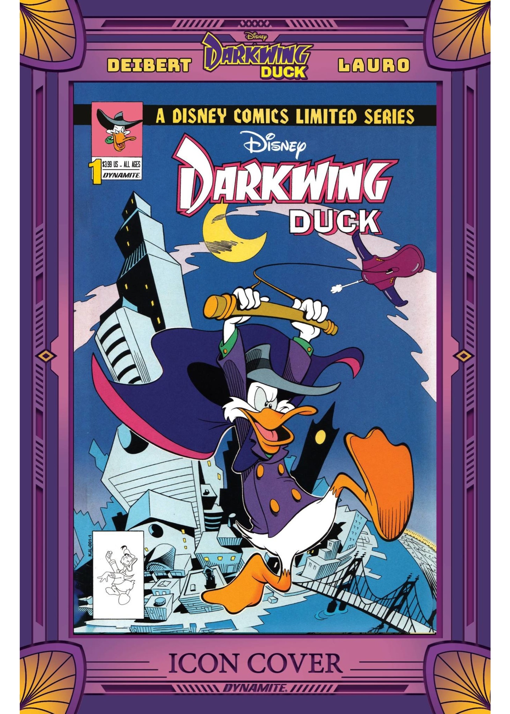 DYNAMITE DARKWING DUCK (2023) #1 1:10 INCV MOORE MODERN ICON 1991