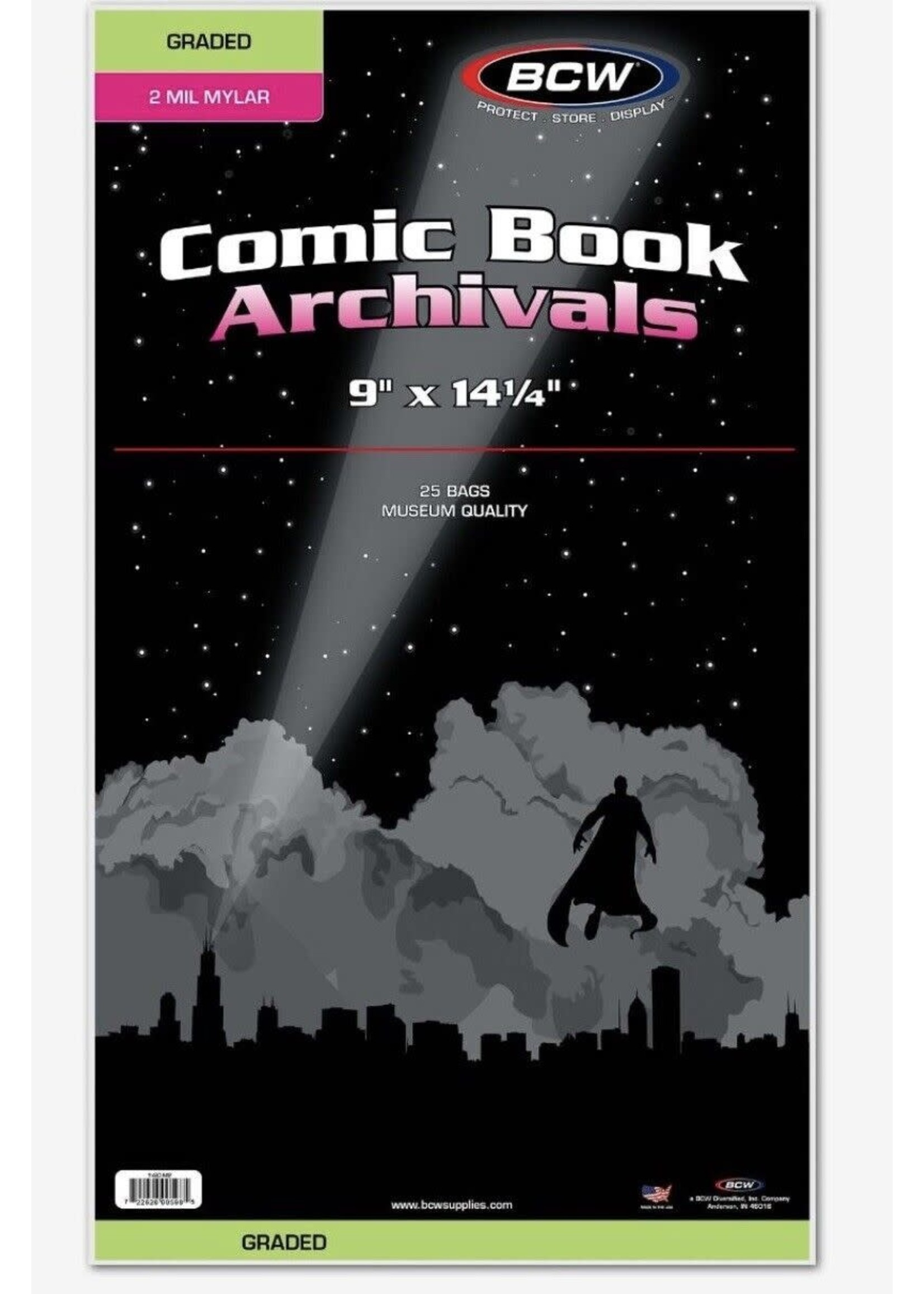 . BCW COMIC BOOK BAGS GRADED