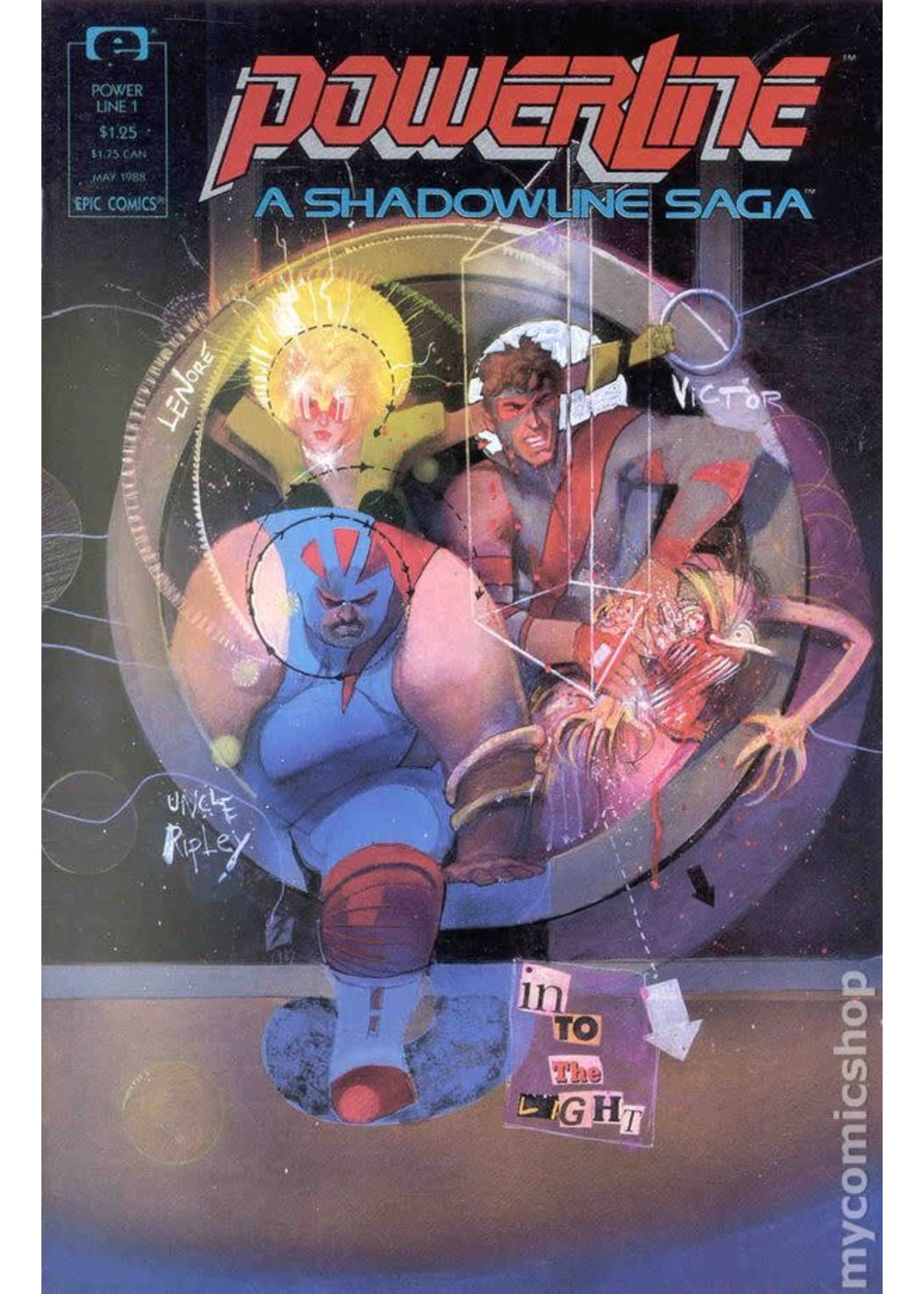 ABRAMS POWER LINE (EPIC/MARVEL 1988) complete 8 issue series