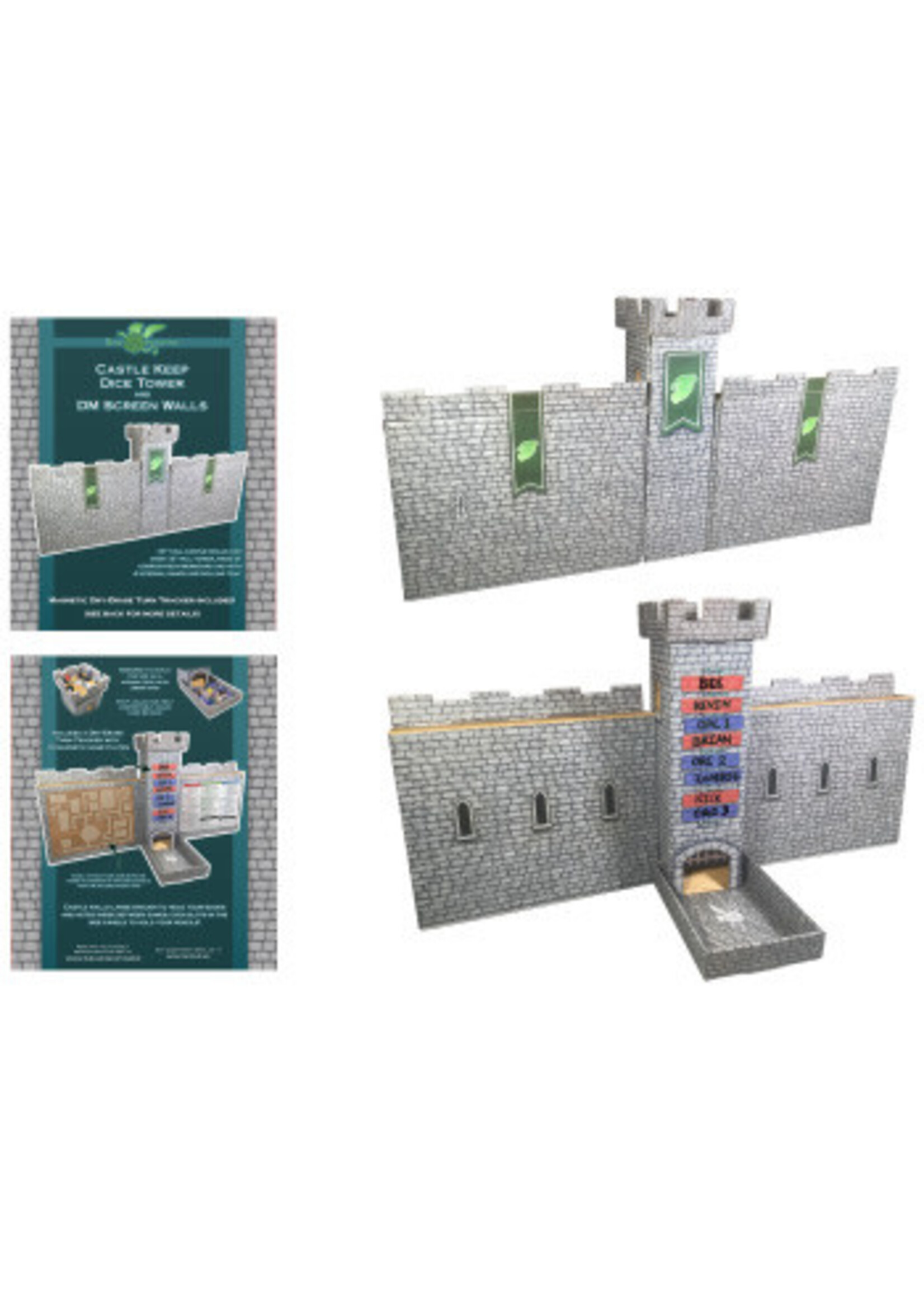 CASTLE KEEP DICE TOWER TURN TRACKER/DM SCREENS