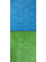 MEGAMAT 1" HEX REVERSIBLE BLUE-GREEN 34.5"X48"