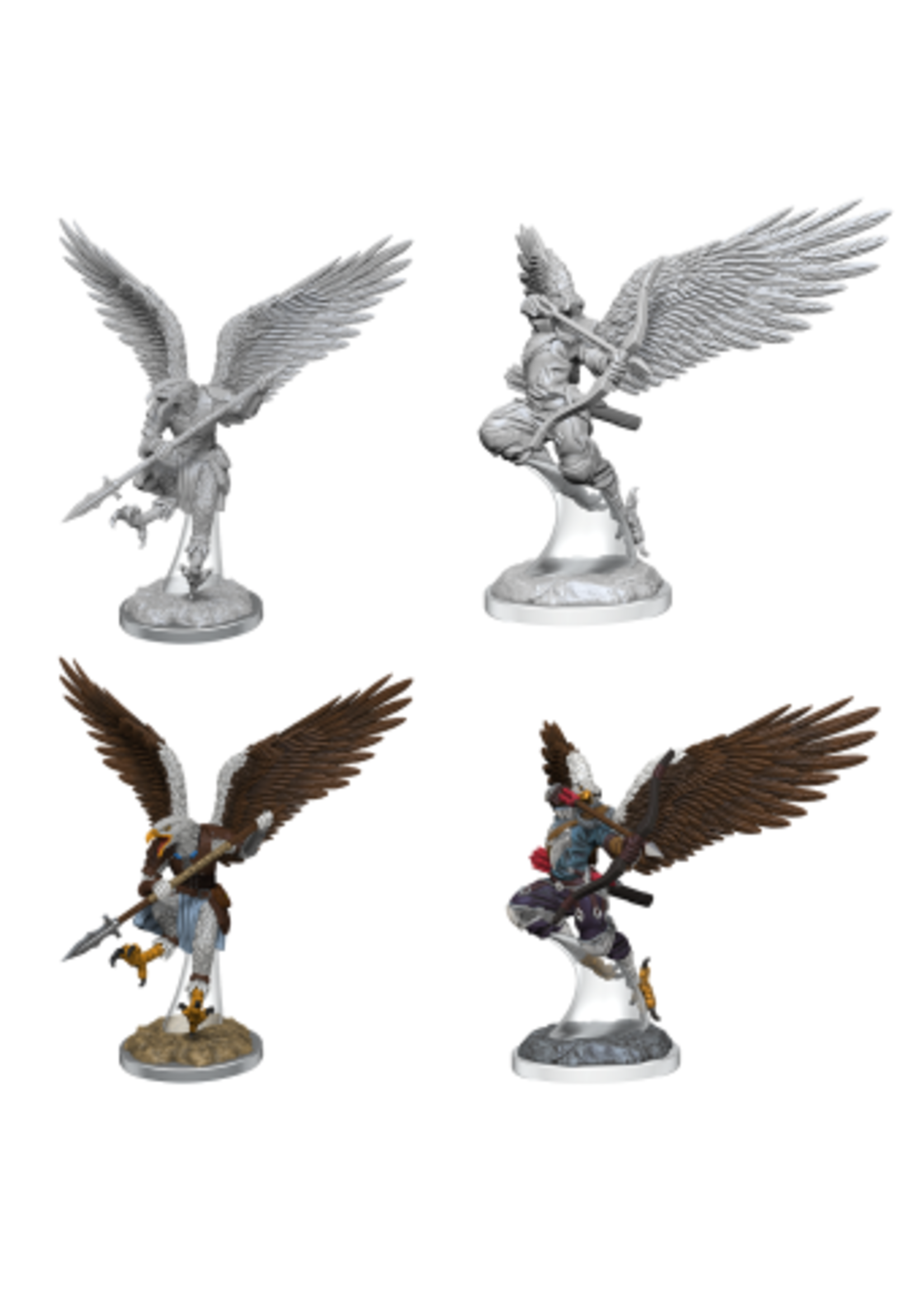 ABRAMS DND UNPAINTED MINIS WV17 AARAKOCRA FIGHTERS