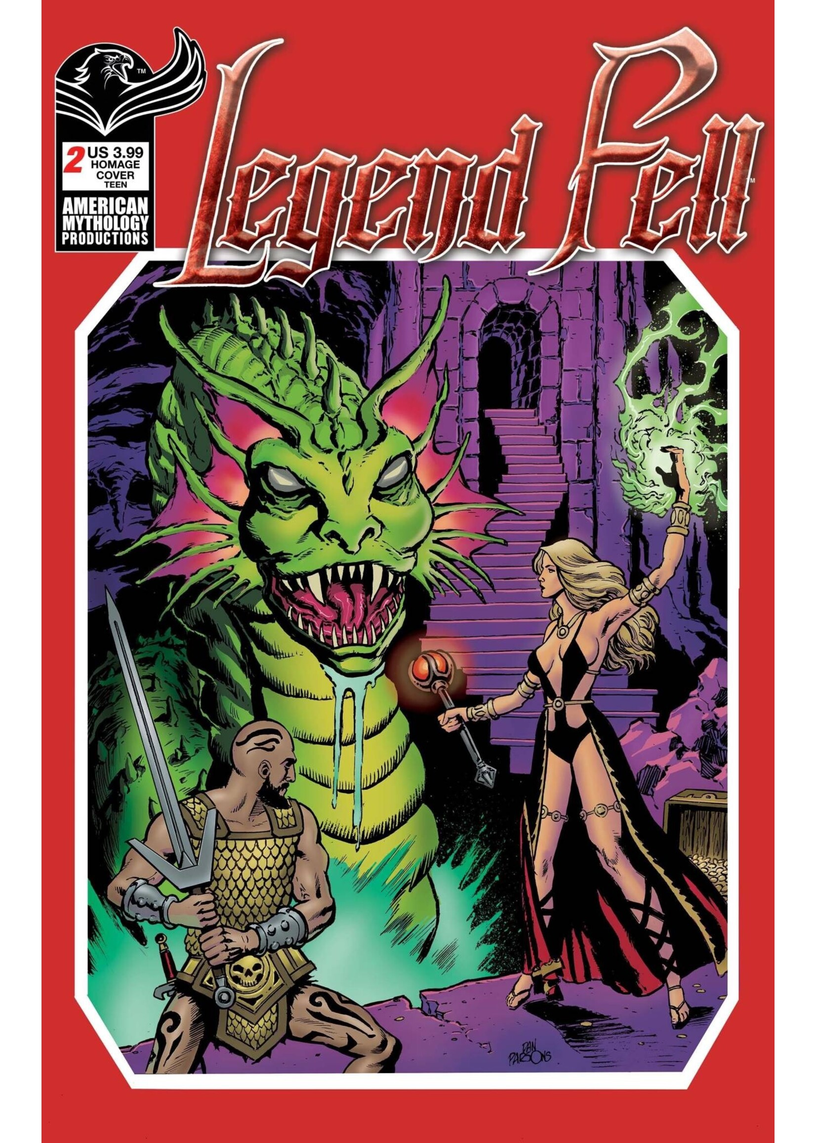 AMERICAN MYTHOLOGY PRODUCTIONS LEGEND FELL #2 CVR B PARSON HOMAGE
