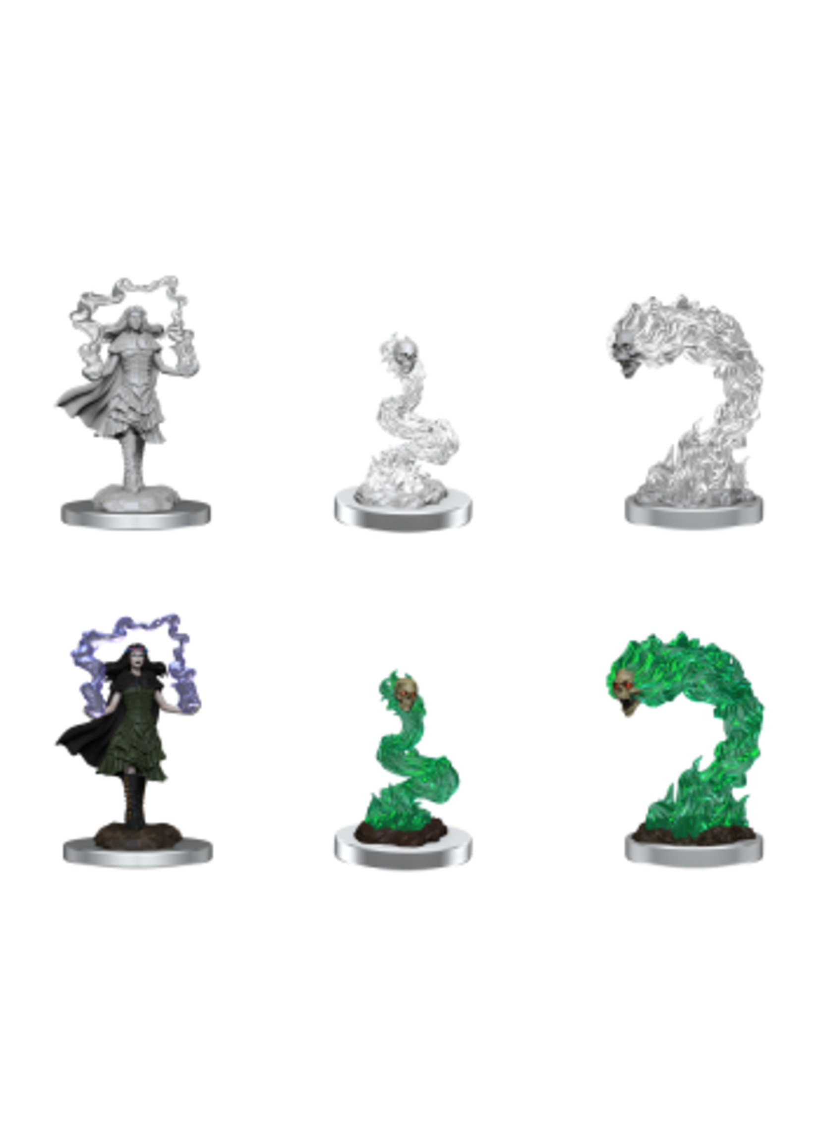 DND UNPAINTED MINIS WV21 DK SPELLCASTER/FLAMESKULL