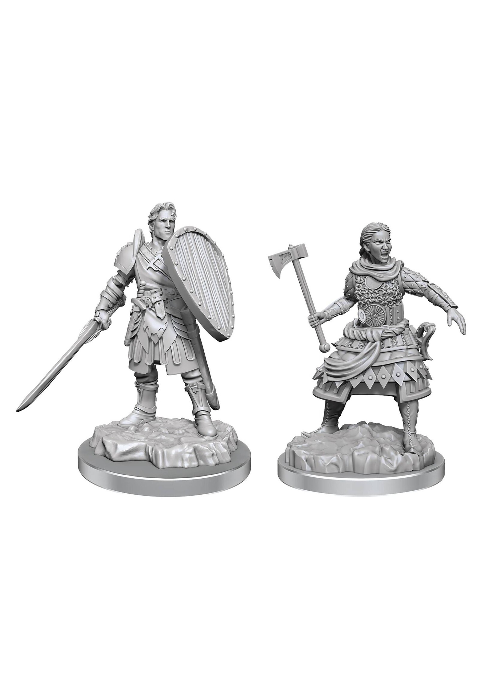 DND UNPAINTED MINIS WV21 HUMAN FIGHTERS