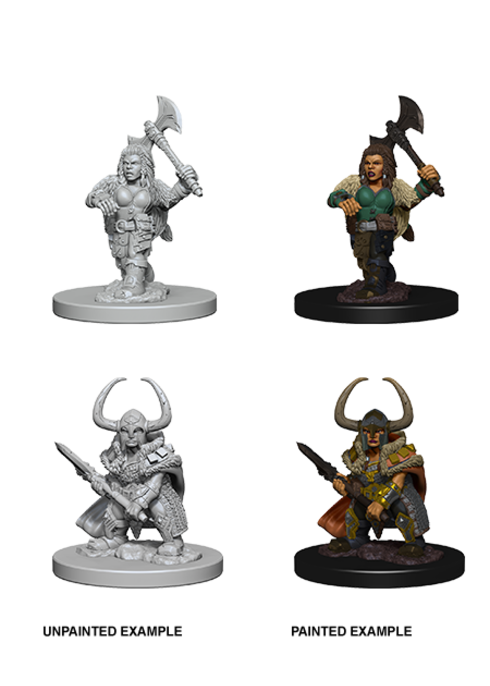ABRAMS DND UNPAINTED MINIS WV4 DWARF FEMALE BARBARIAN