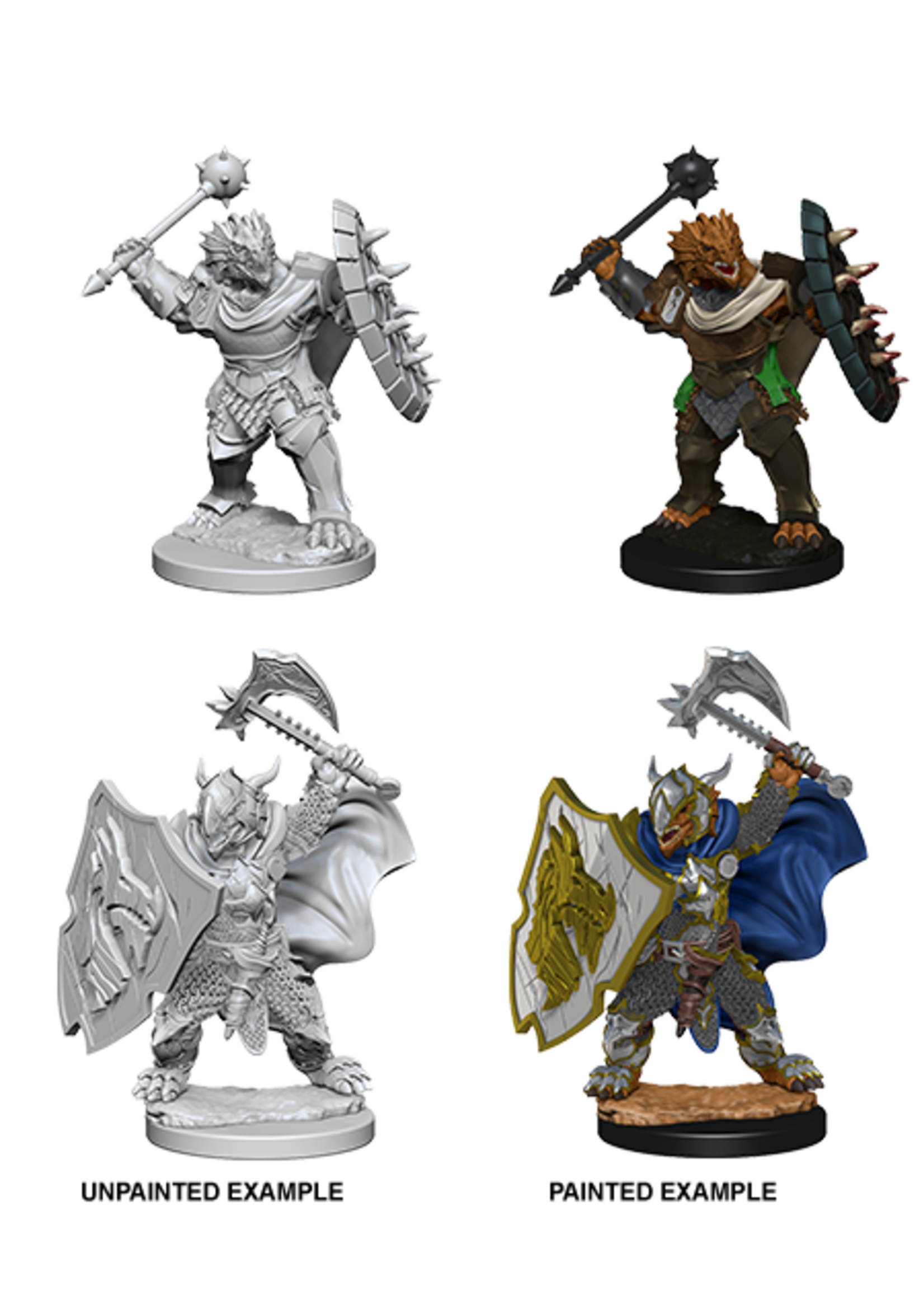 ABRAMS DND UNPAINTED MINIS WV4 DRAGONBORN MALE PALADIN