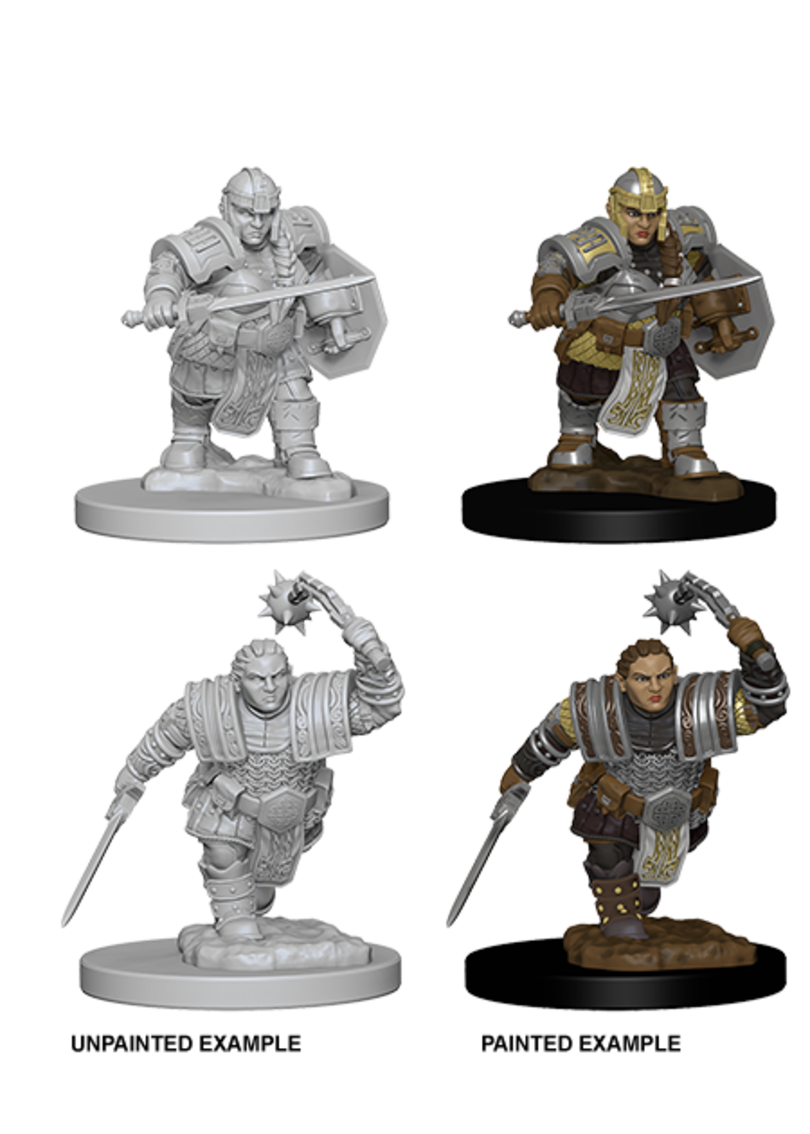 ABRAMS DND UNPAINTED MINIS WV2 DWARF FEMALE FIGHTER