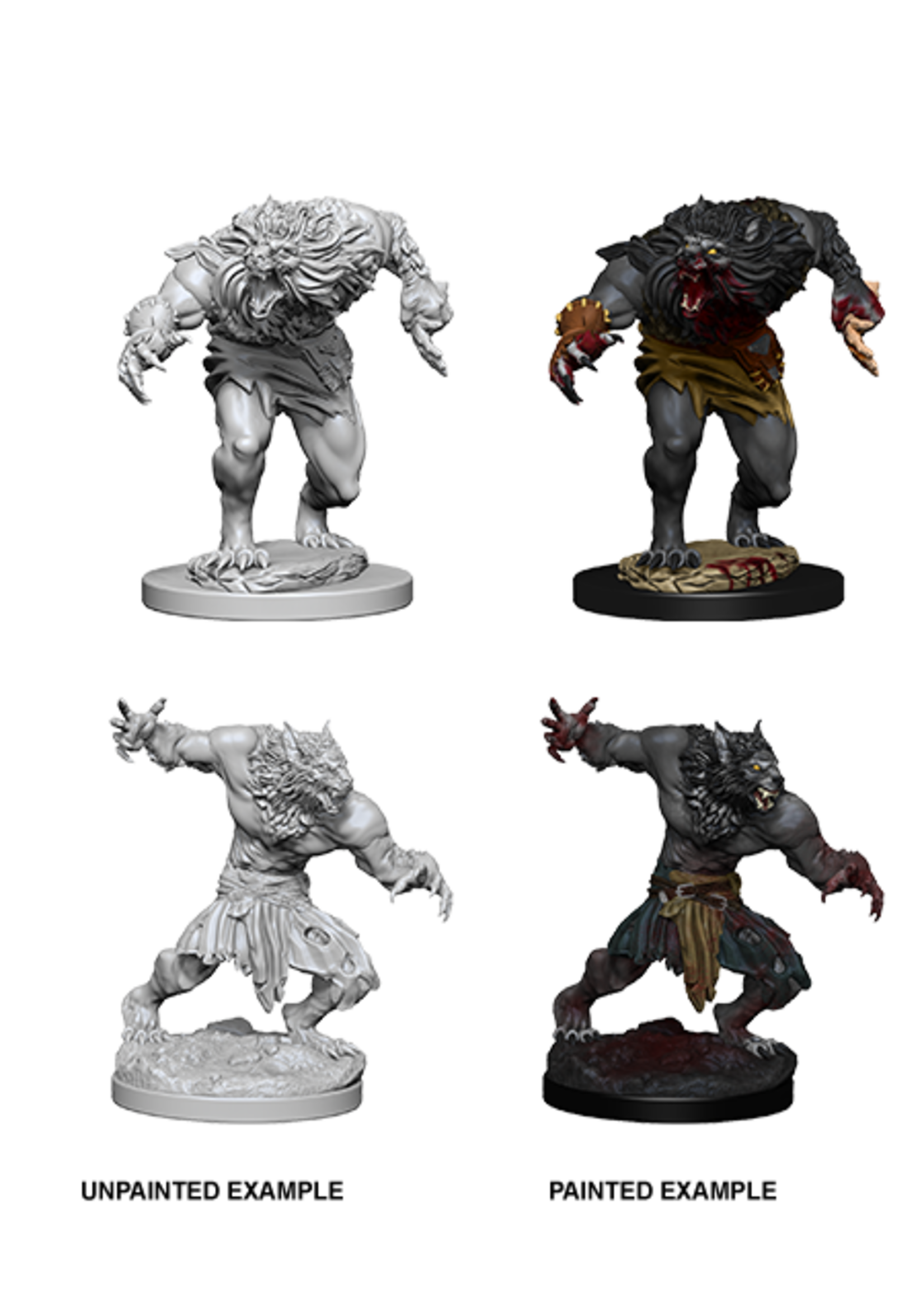 ABRAMS DND UNPAINTED MINIS WV4 WEREWOLVES