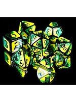 DIE HARD DICE DIE HARD 7 PC RPG METAL SET DRAKONA EMBERS BACU