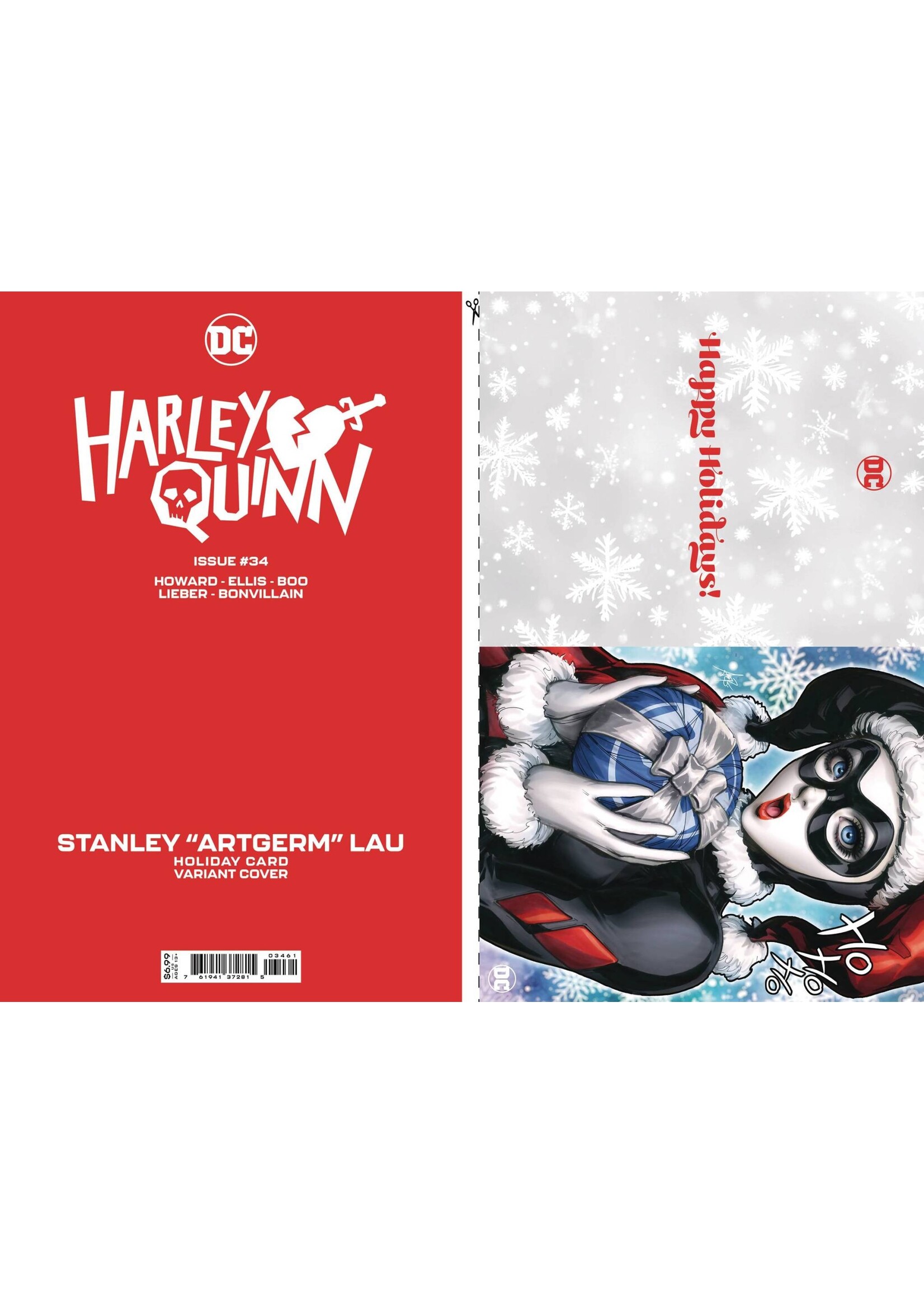 DC COMICS HARLEY QUINN (2021) #34 HOLIDAY CARD