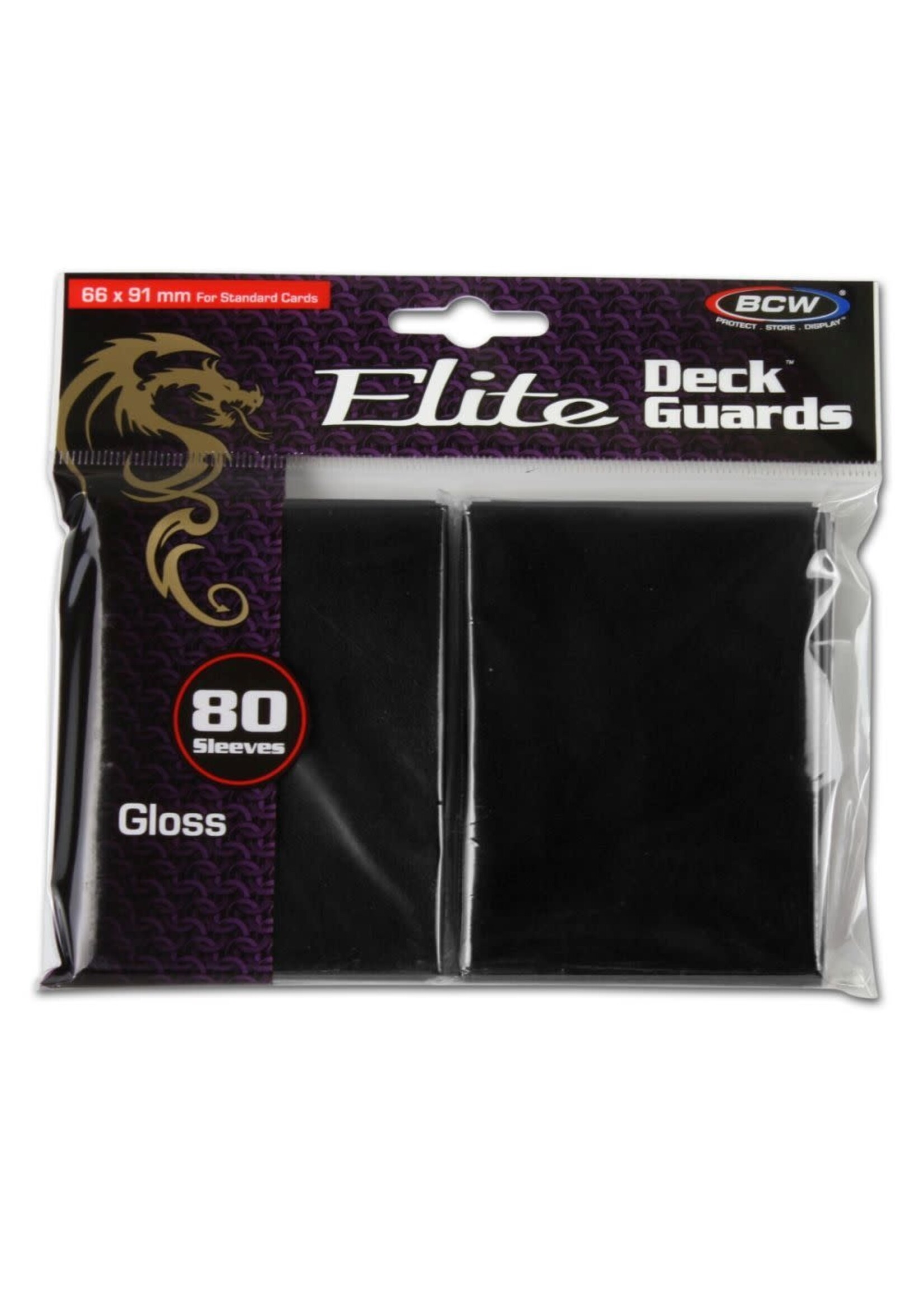 BCW BCW 80 CARD ELITE DECK GUARD BLACK