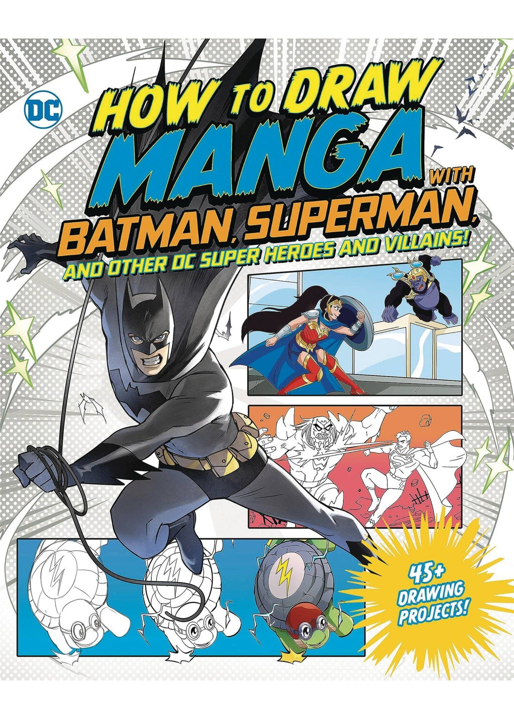 CAPSTONE PRESS HOW TO DRAW MANGA WITH BATMAN SUPERMAN OTHER HEROES