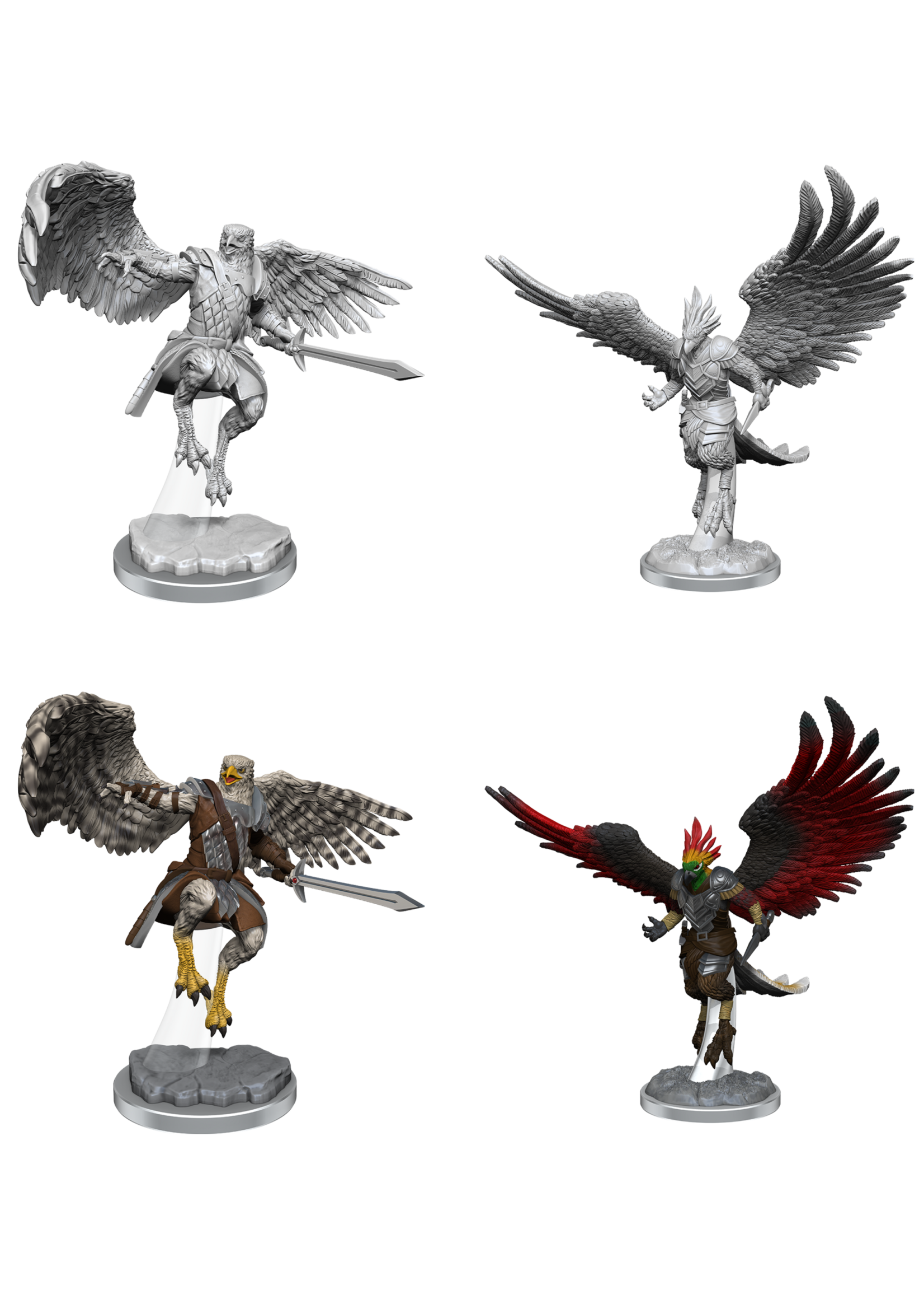 ABRAMS DND UNPAINTED MINIS WV18 AARAKOCRA PALADINS