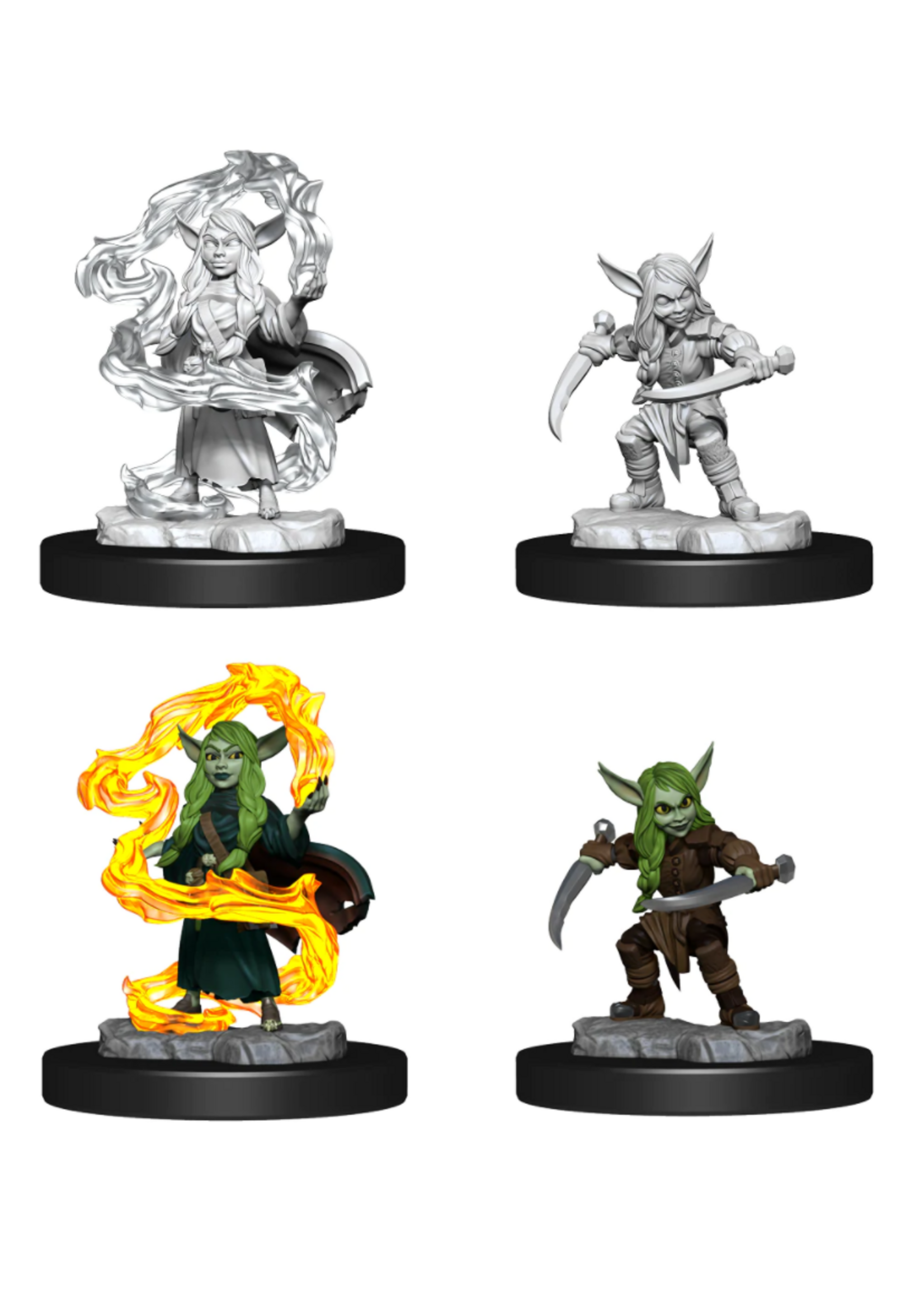 ABRAMS CR UNPAINTED MINI WV1 GOBLIN SORCEROR & ROGUE FEMALE