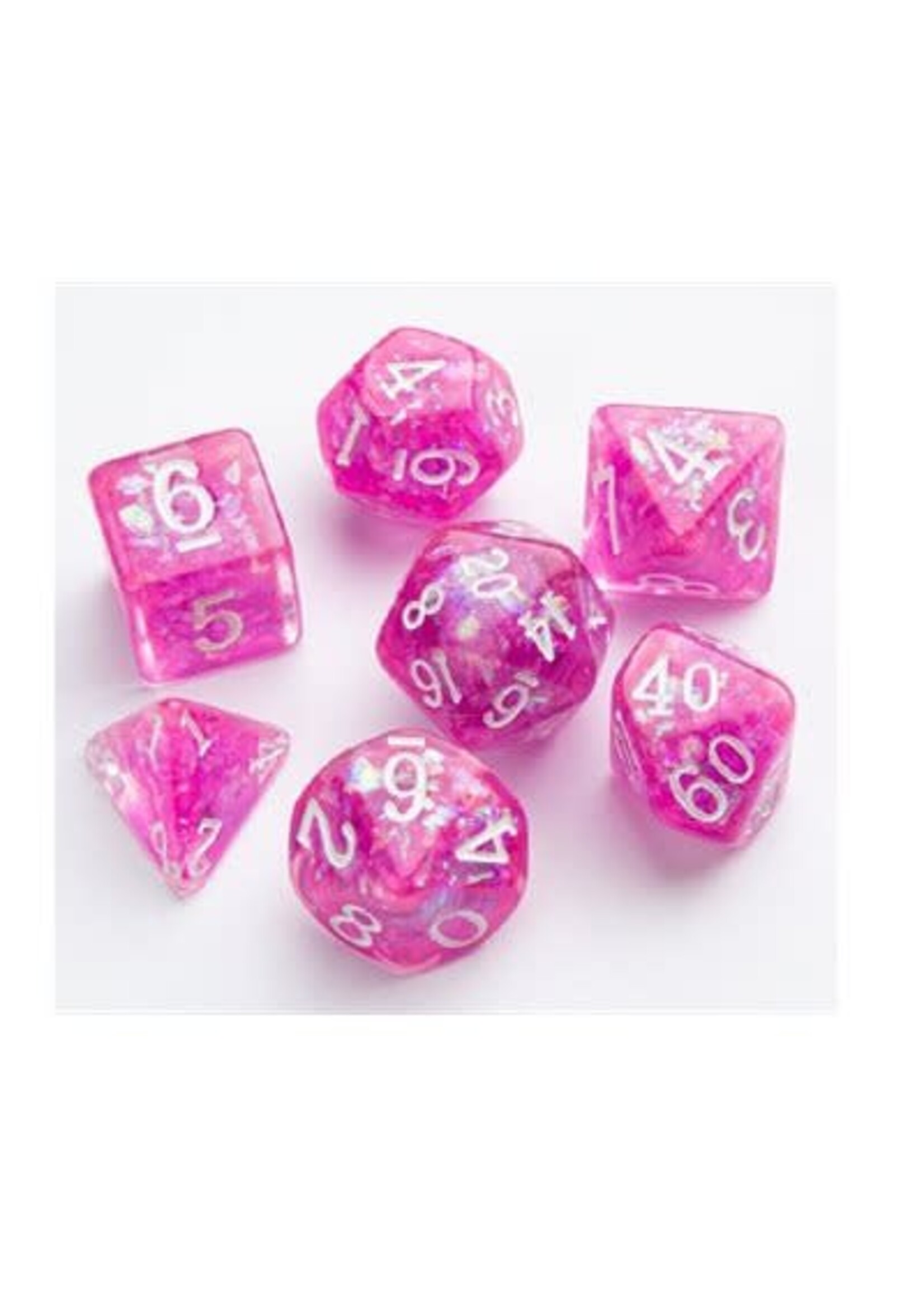 CANDY-LIKE SERIES RASBERRY RPG DICE SET (7PCS)