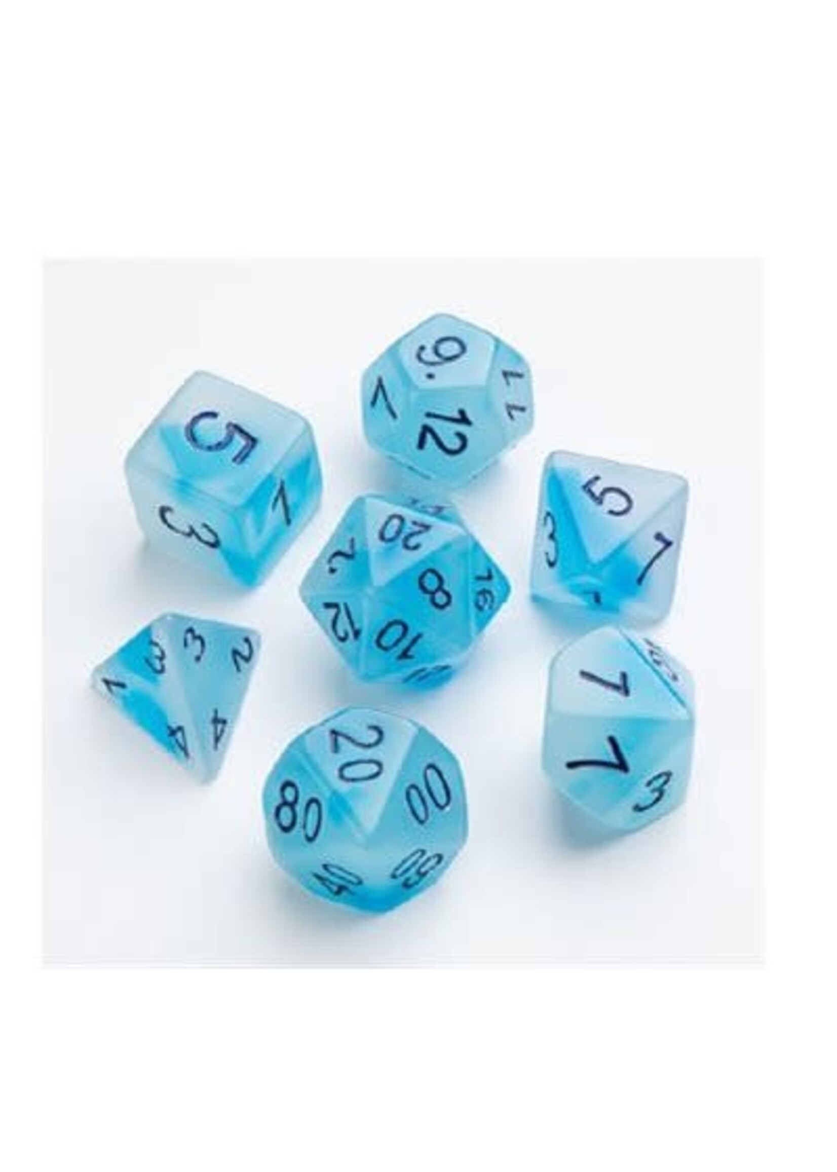 GLOW SERIES ICY CRUMBS RPG DICE SET (7 PCS)