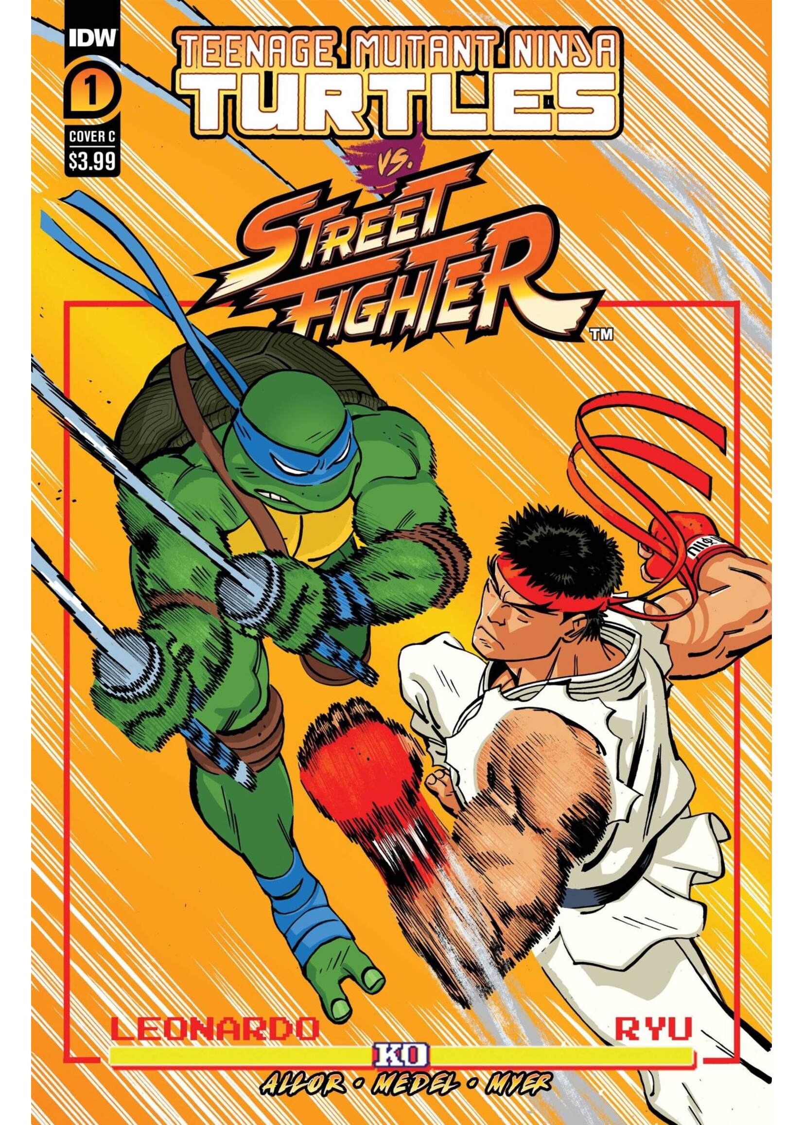ABRAMS TMNT VS STREET FIGHTER complete 5 issue series