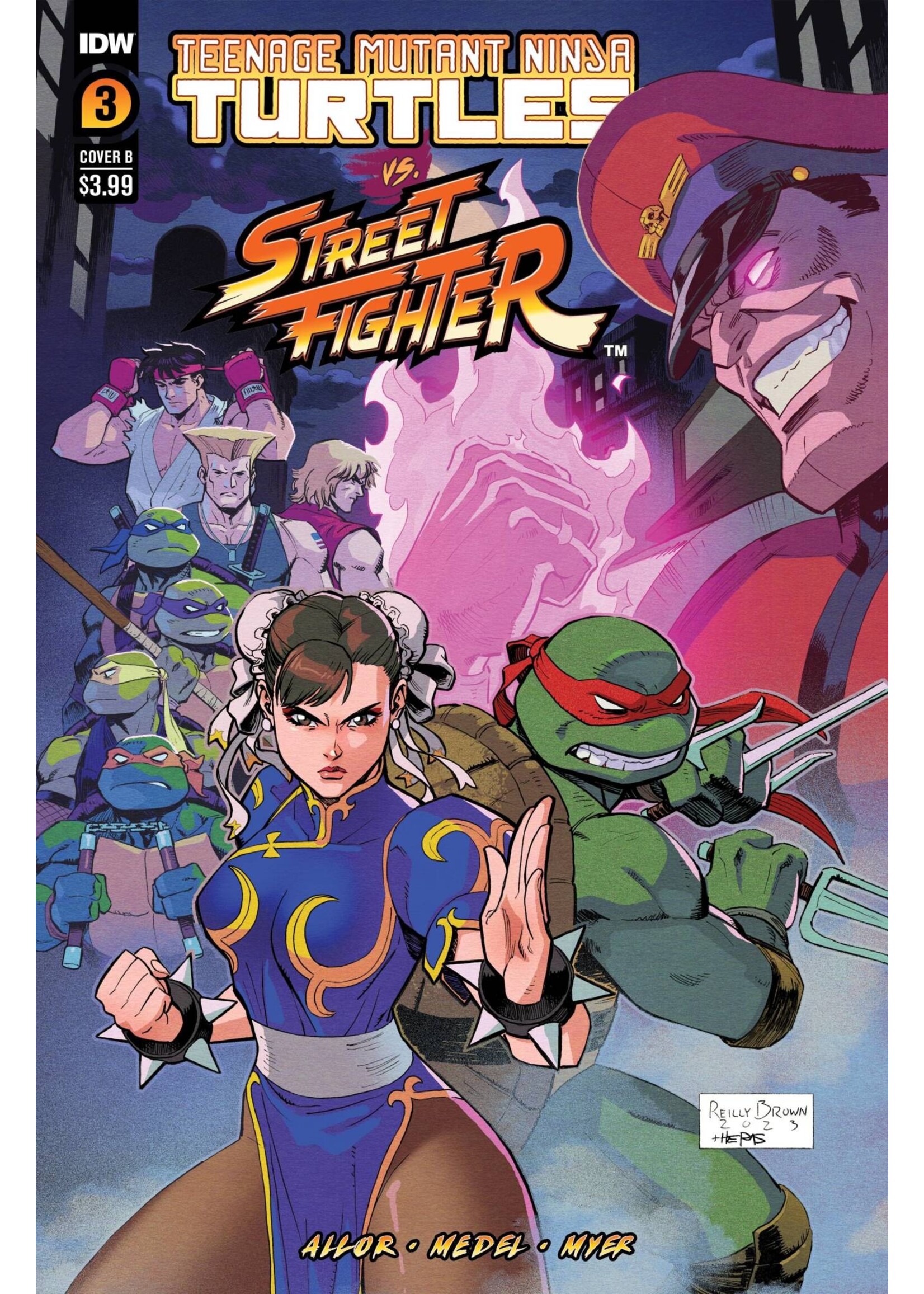 ABRAMS TMNT VS STREET FIGHTER complete 5 issue series