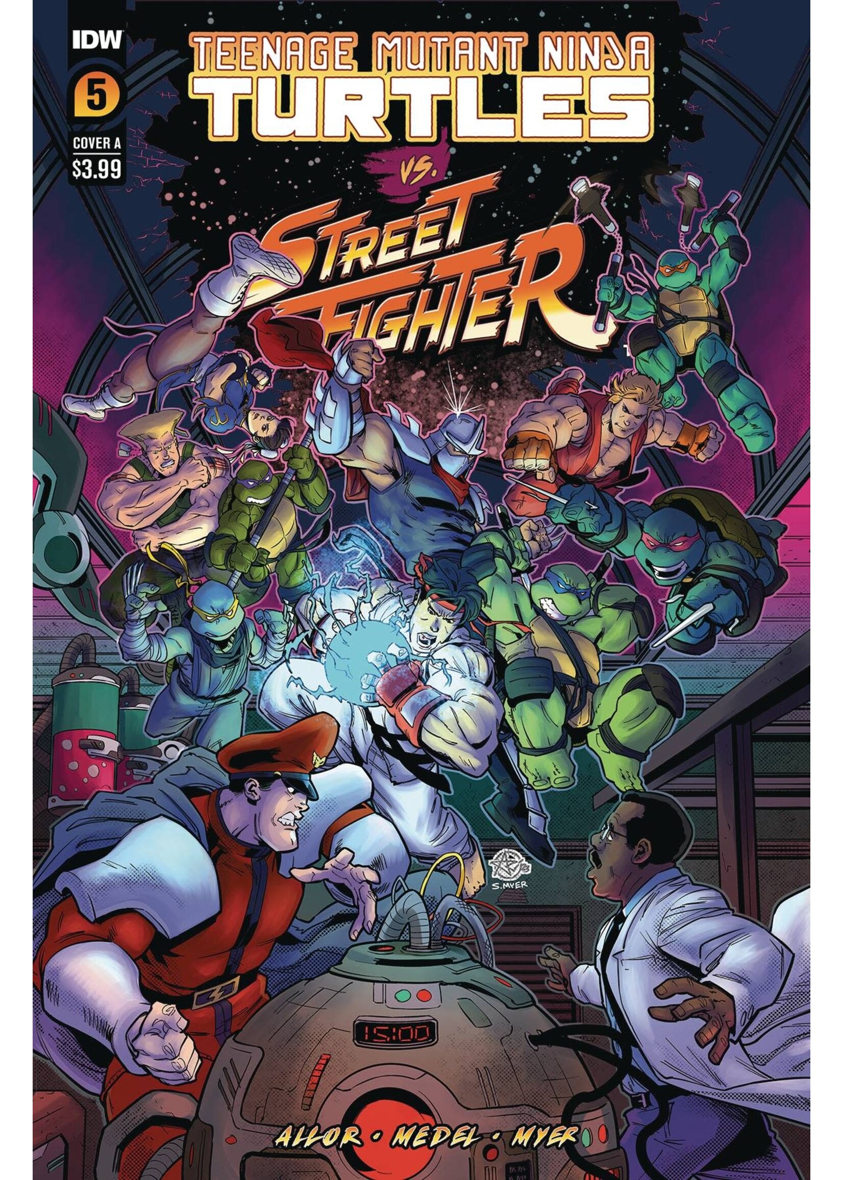 ABRAMS TMNT VS STREET FIGHTER complete 5 issue series