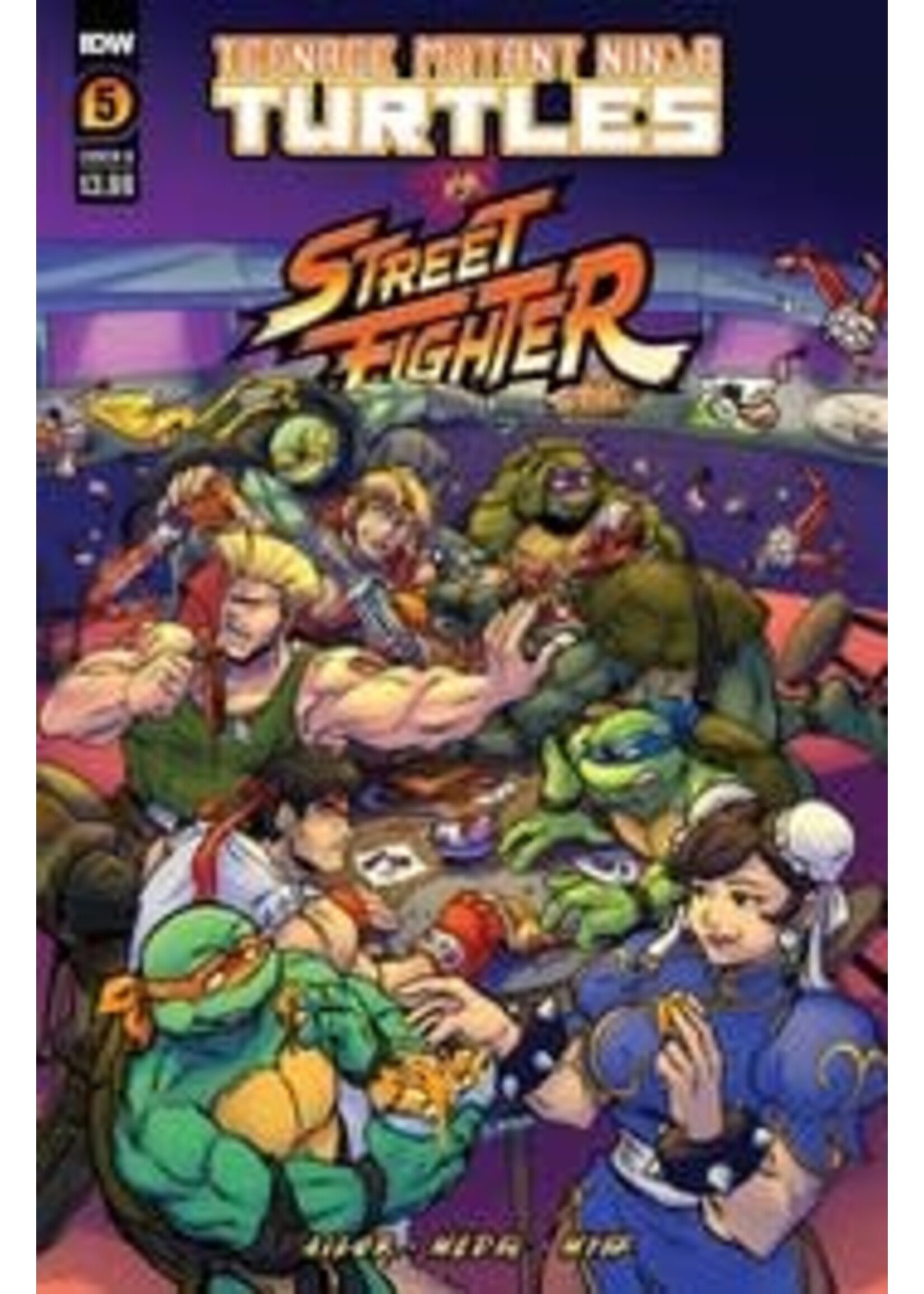 ABRAMS TMNT VS STREET FIGHTER complete 5 issue series
