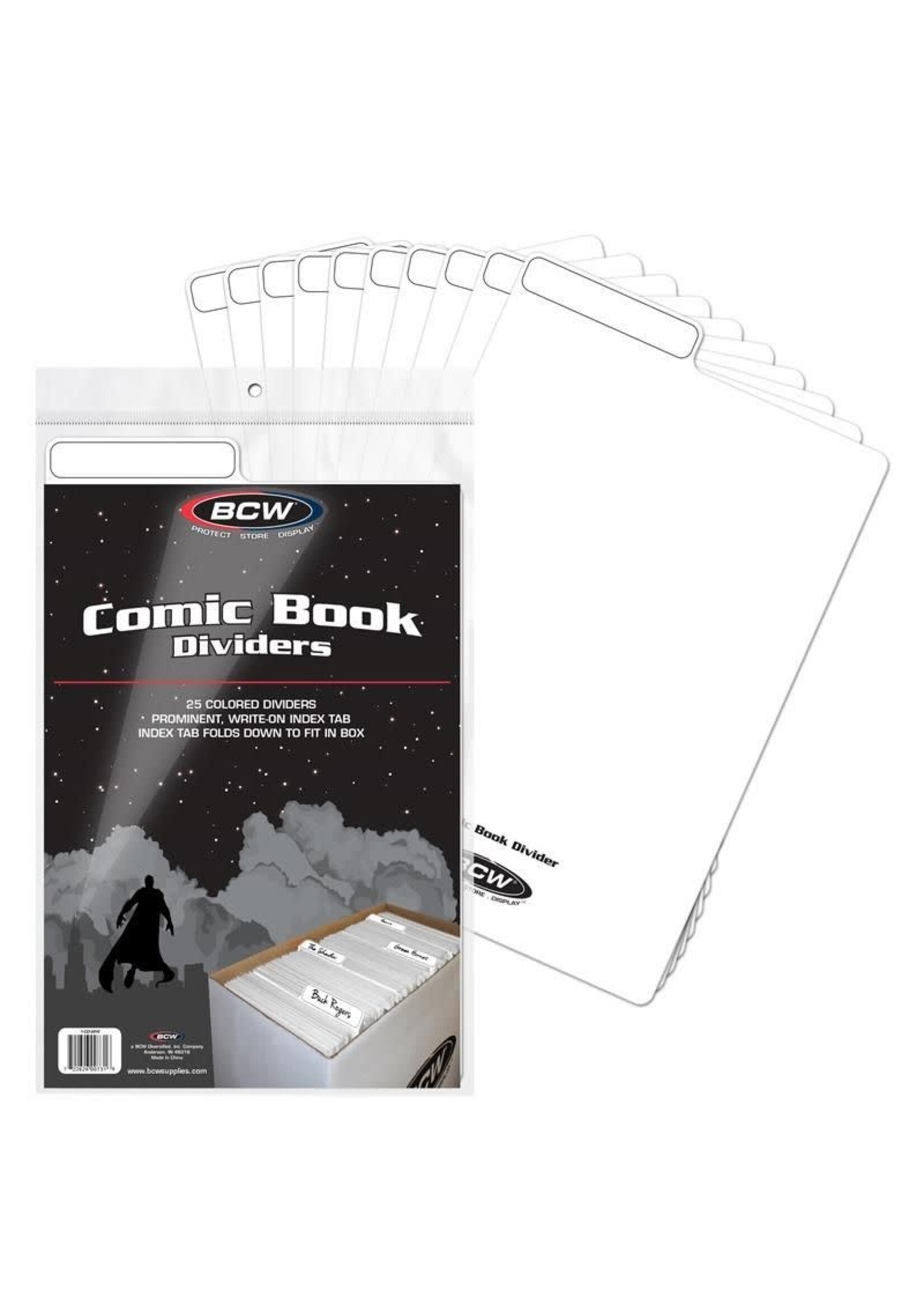 . BCW COMIC BOOK DIVIDERS WHITE
