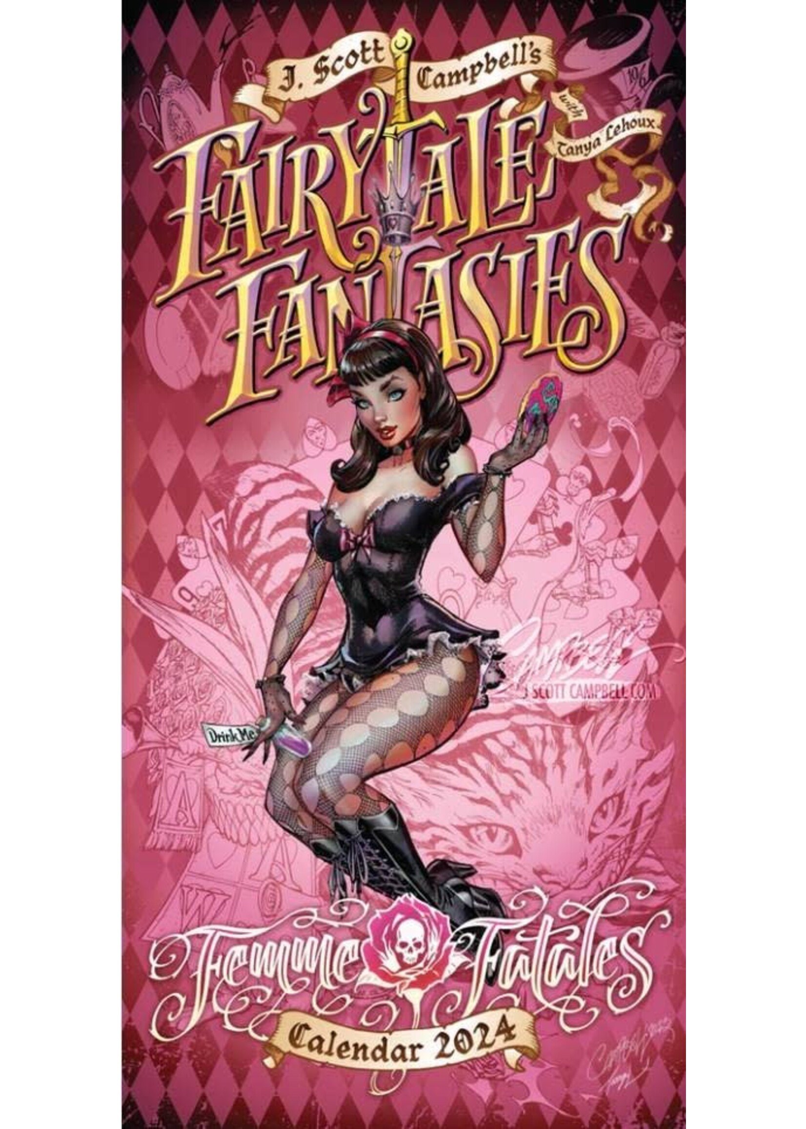 J SCOTT CAMPBELL FAIRYTALE FANTASIES 2024 CALENDAR DARK
