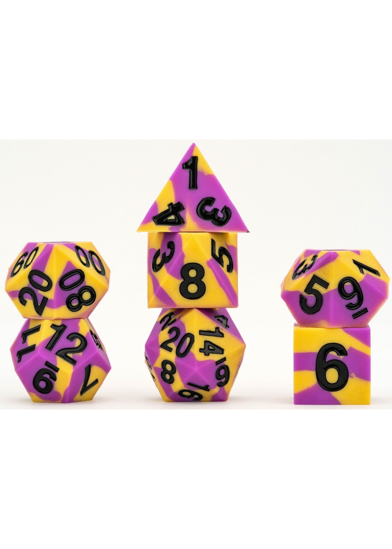 FANROLL DICE SHARP EDGE SILICON RUBBER 16MM 7PC SET PRIDE INTERSEX