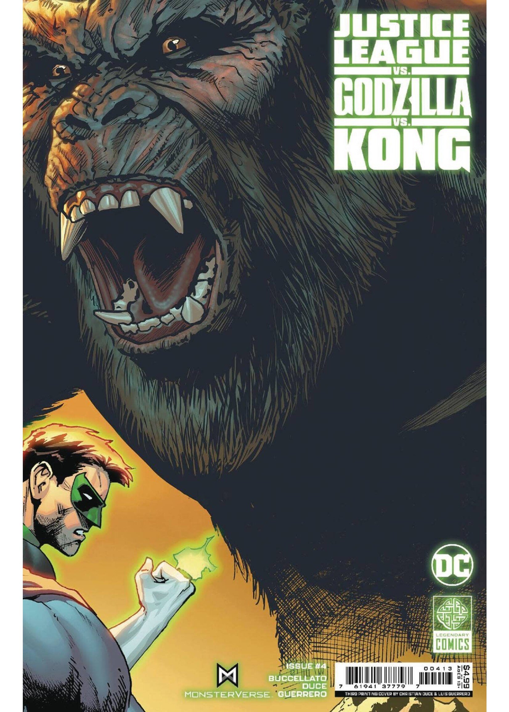 DC COMICS JL VS GODZILLA VS KONG #4 3RD PRINT