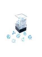 CHESSEX MINI BOREALIS 7-DIE SET ICICLE/LIGHT BLUE