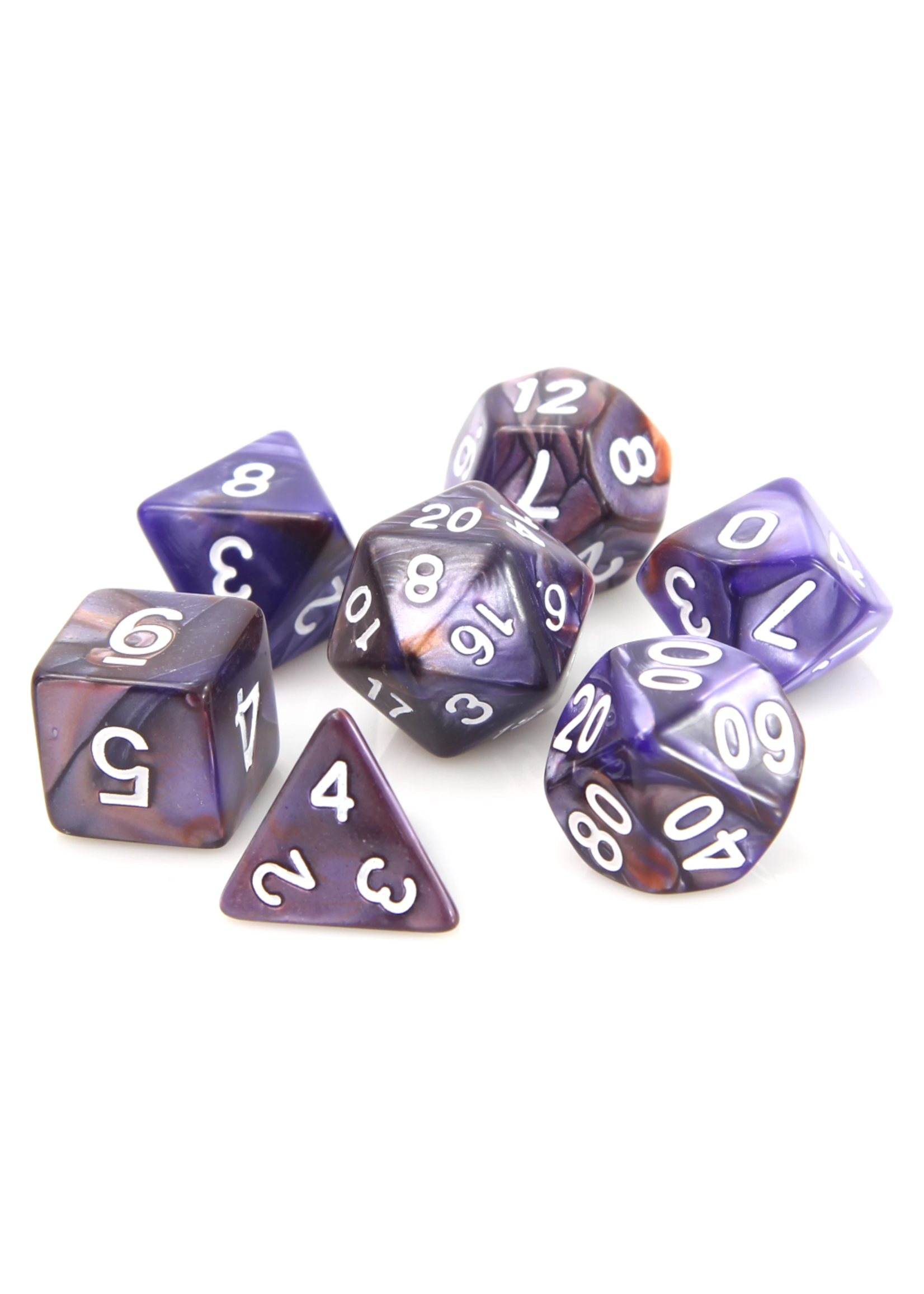 ABRAMS 7 PC RPG SET COPPER AND PURPLE ALLOY