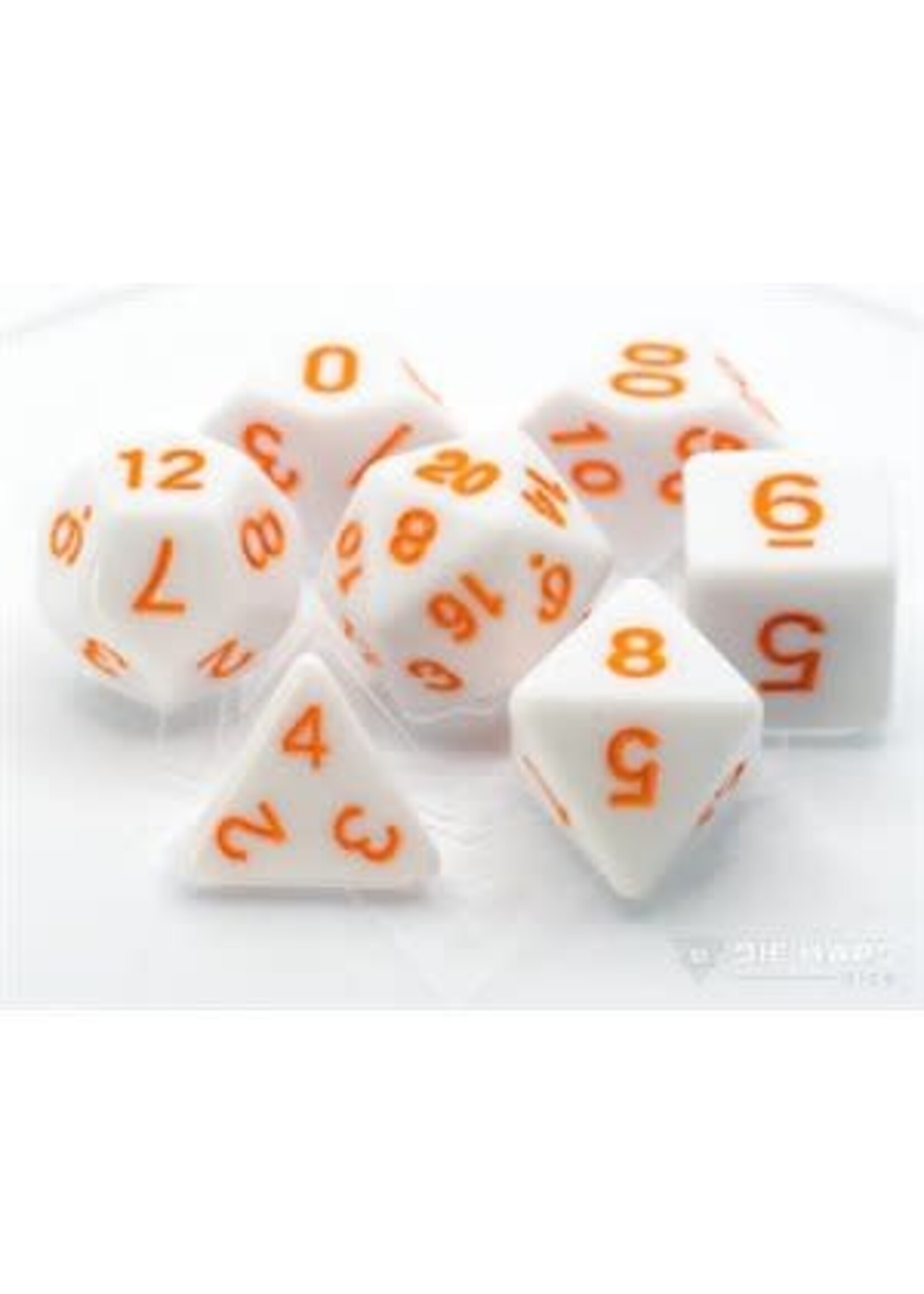 ABRAMS 7 PC RPG SET WHITE WITH PASTEL ORANGE