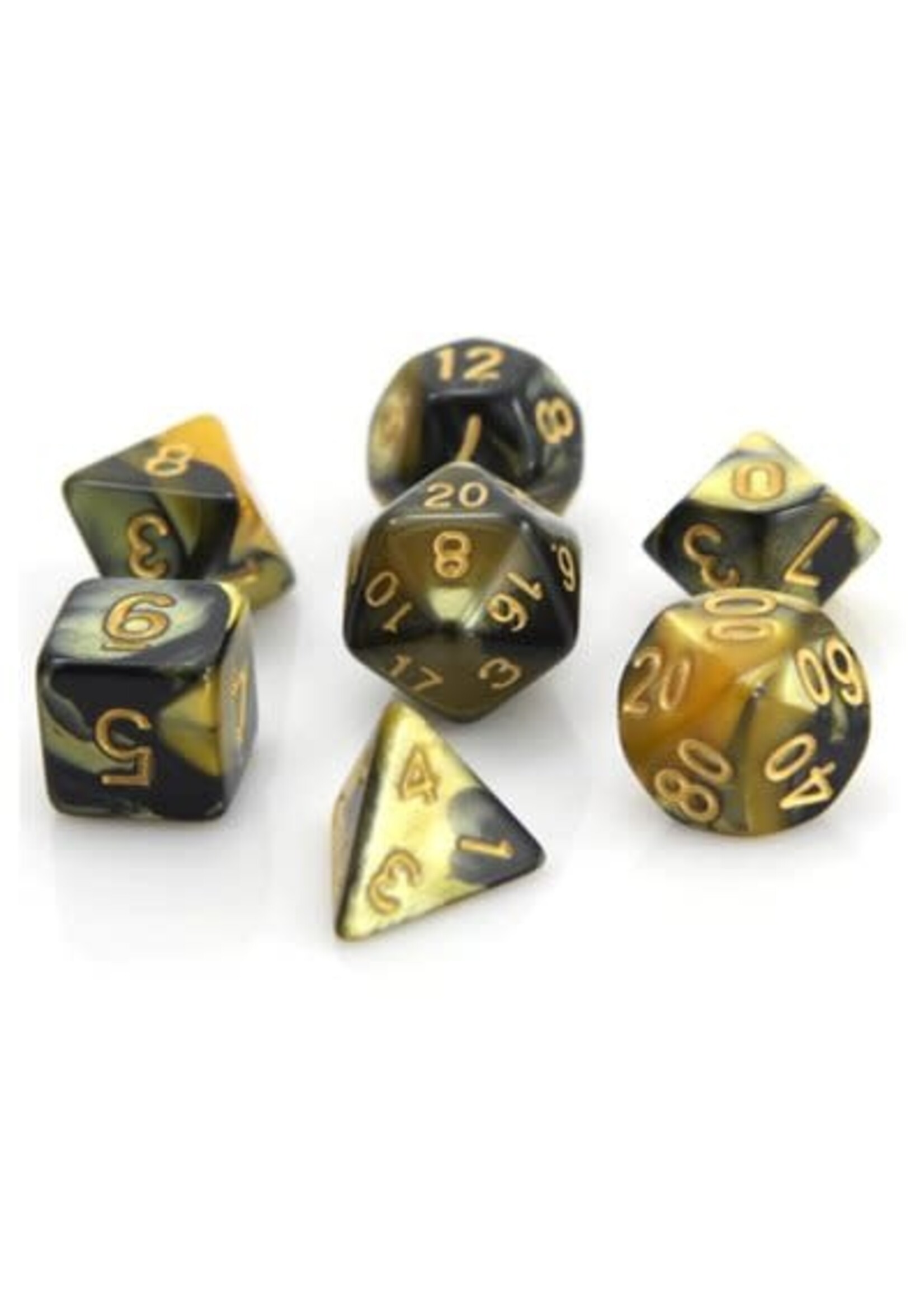 ABRAMS 7 PC RPG SET YELLOW AND BLACK MARBLE