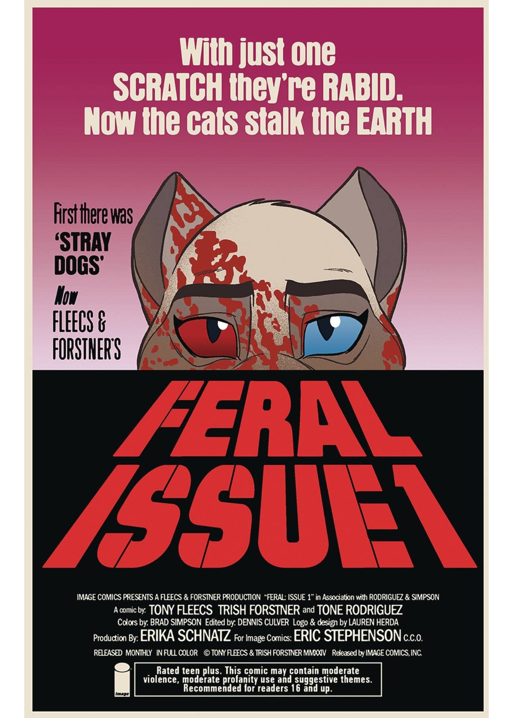 . FERAL (2024) #1 CVR B TRISH FORSTNER & TONY FLEECS VAR